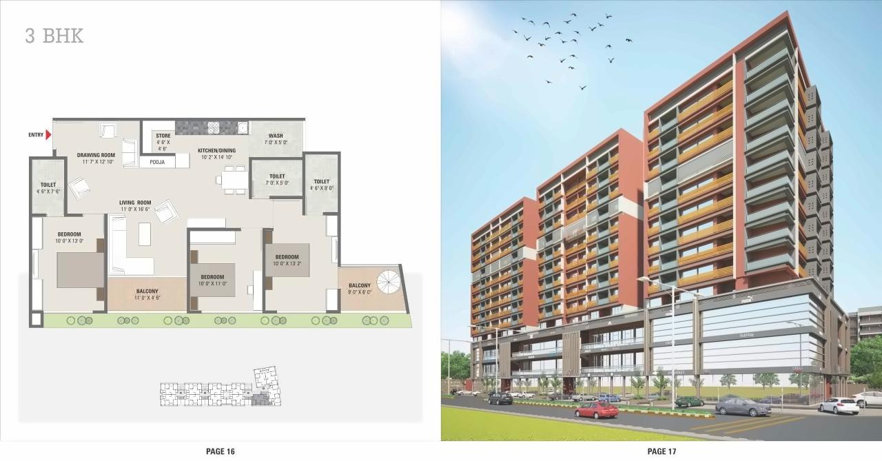 Layout of real estate project Kb Royal Serenity located at Chandkheda, Ahmedabad, Gujarat