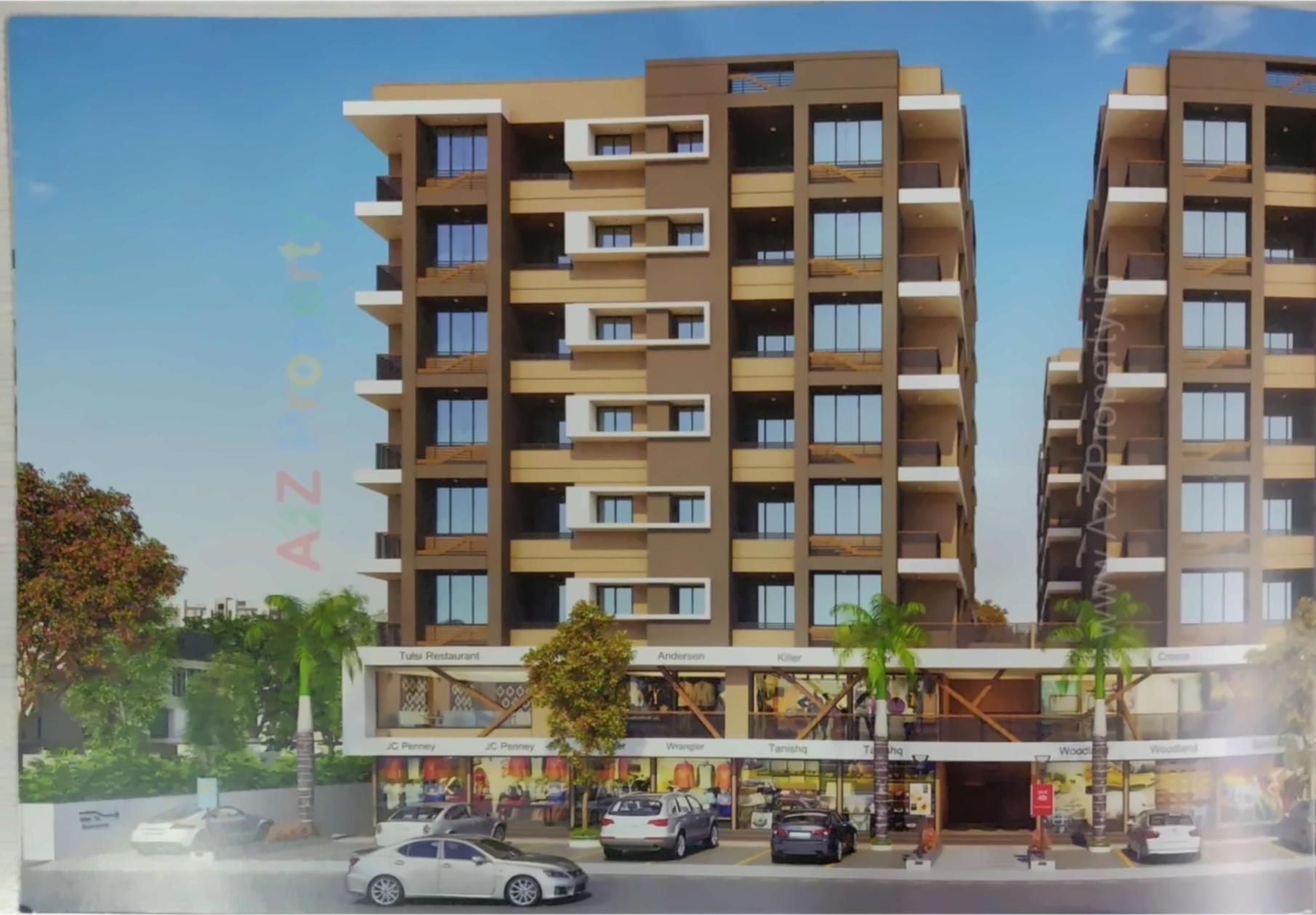 3D Elevation of real estate project Kesar Orchid located at Naroda, Ahmedabad, Gujarat