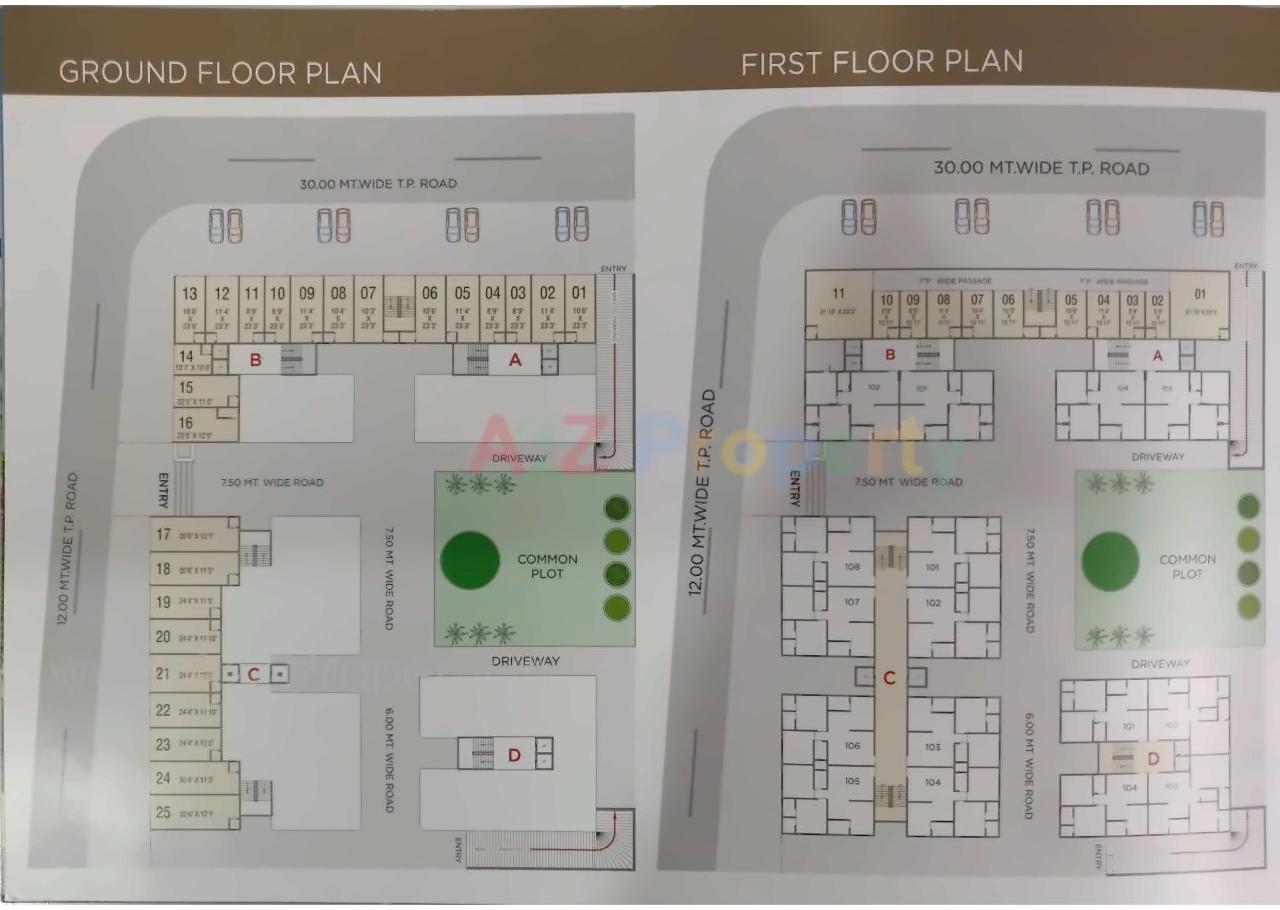 Layout of real estate project Kesar Orchid located at Naroda, Ahmedabad, Gujarat