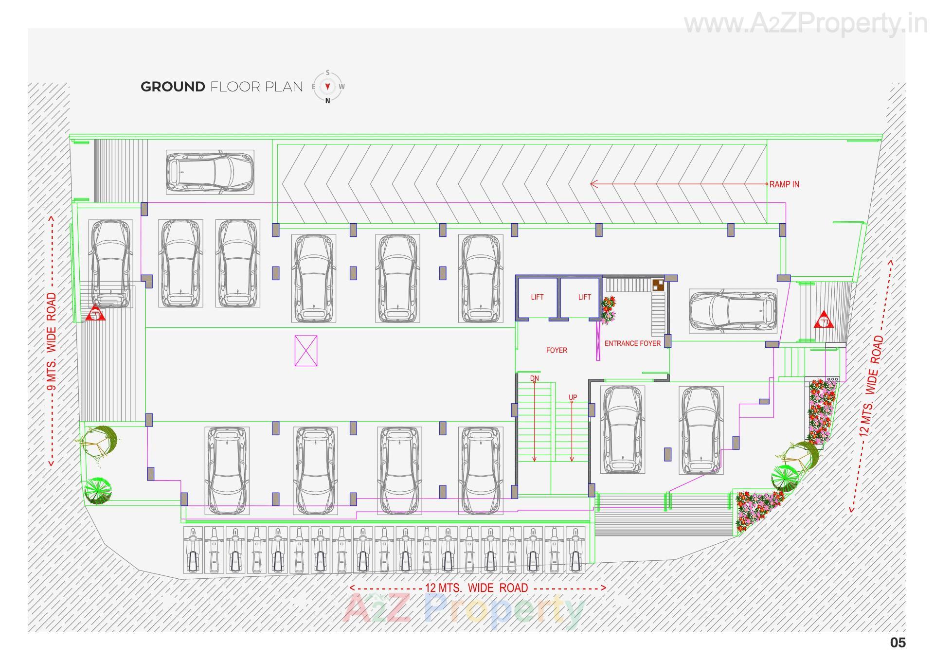 Layout of real estate project Kesariyaji Flats located at Chhadawad, Ahmedabad, Gujarat