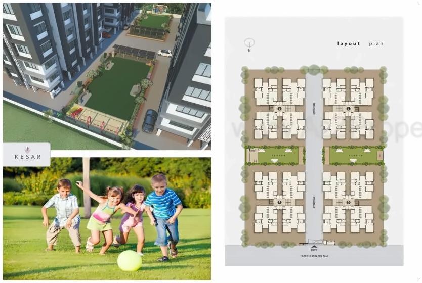 Layout of real estate project Keshar Harmony located at Nikol, Ahmedabad, Gujarat