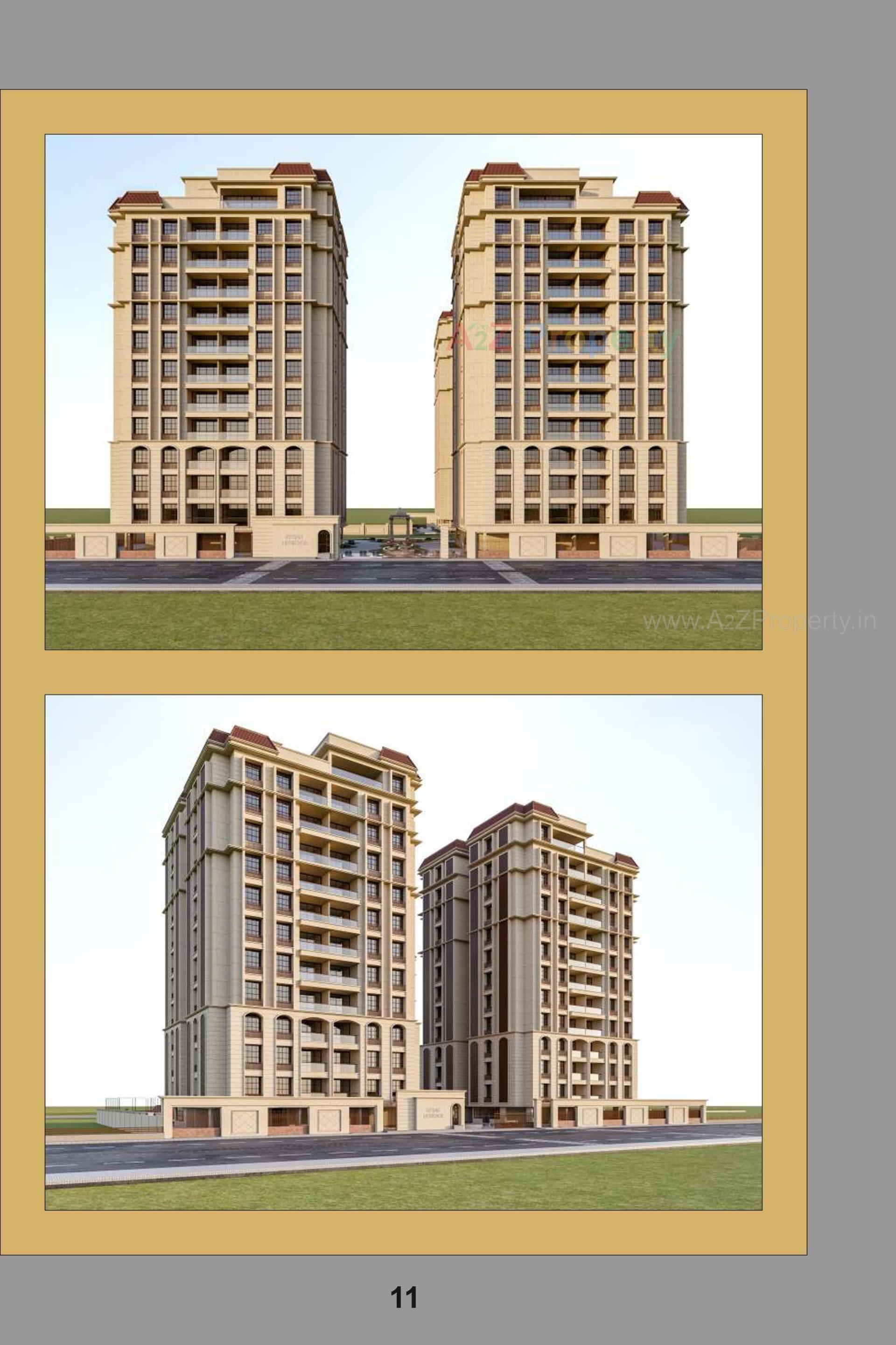 3D Elevation of real estate project Keshar Heritage located at Ahmedabad, Ahmedabad, Gujarat