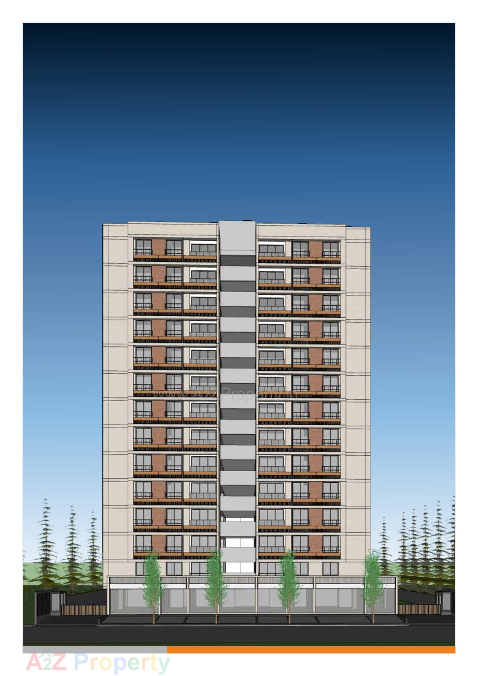 3D Elevation of real estate project Keshar Kadam located at Thaltej, Ahmedabad, Gujarat