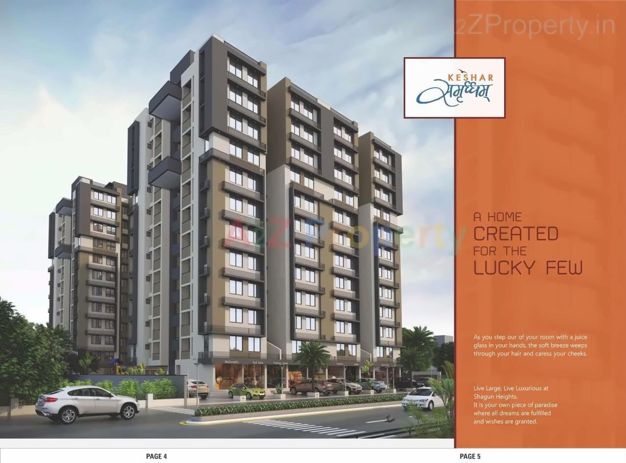 3D Elevation of real estate project Keshar Samruddham located at Khodiyar, Ahmedabad, Gujarat