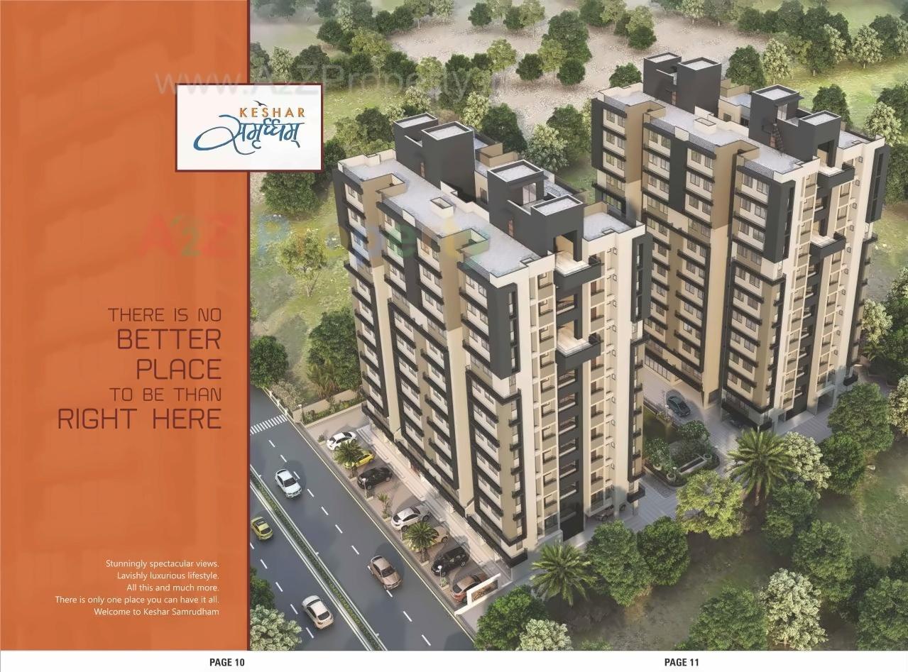 3D Elevation of real estate project Keshar Samruddham located at Khodiyar, Ahmedabad, Gujarat