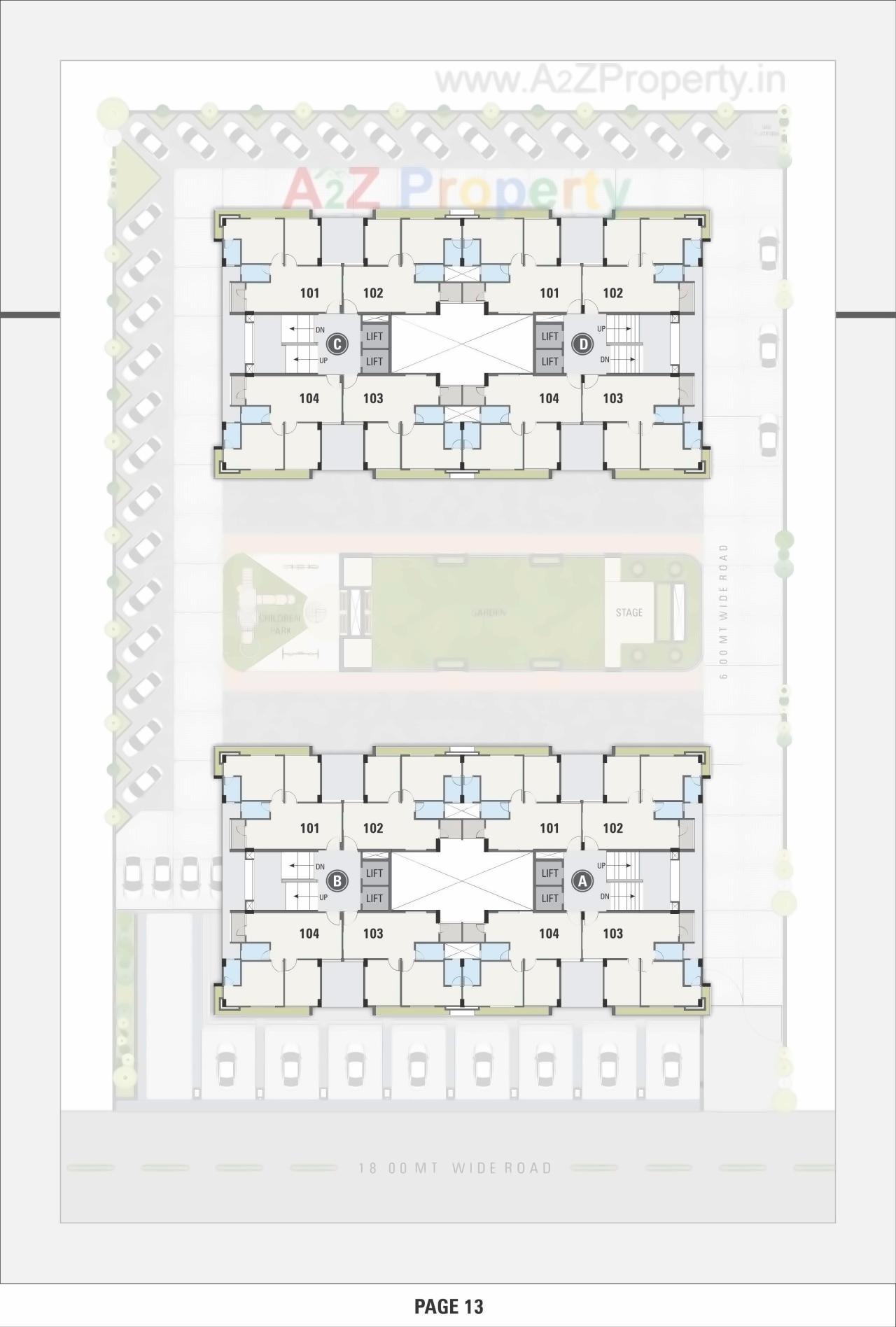 Layout of real estate project Keshar Samruddham located at Khodiyar, Ahmedabad, Gujarat