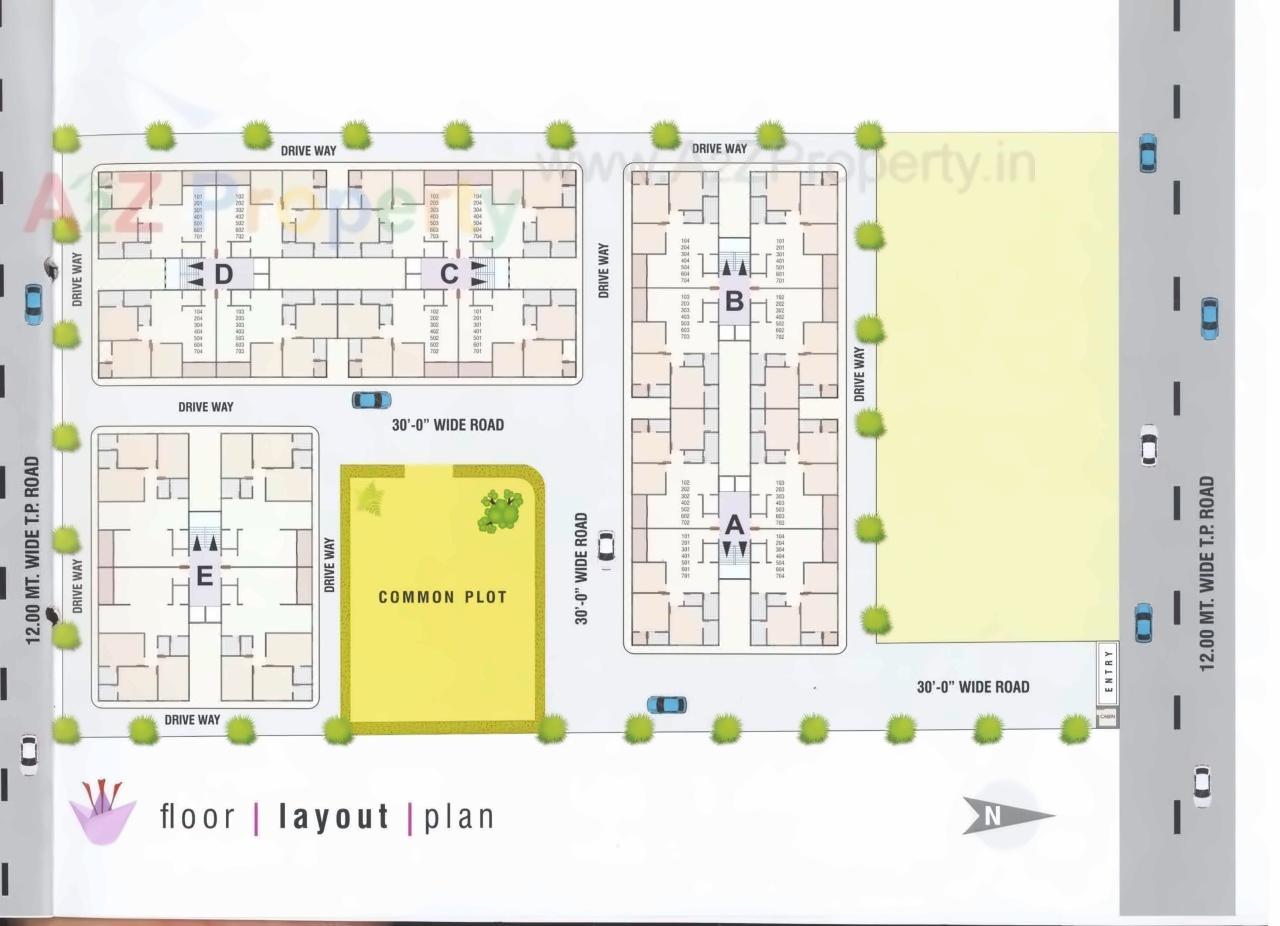 Layout of real estate project Keshar Vatika located at Nikol, Ahmedabad, Gujarat