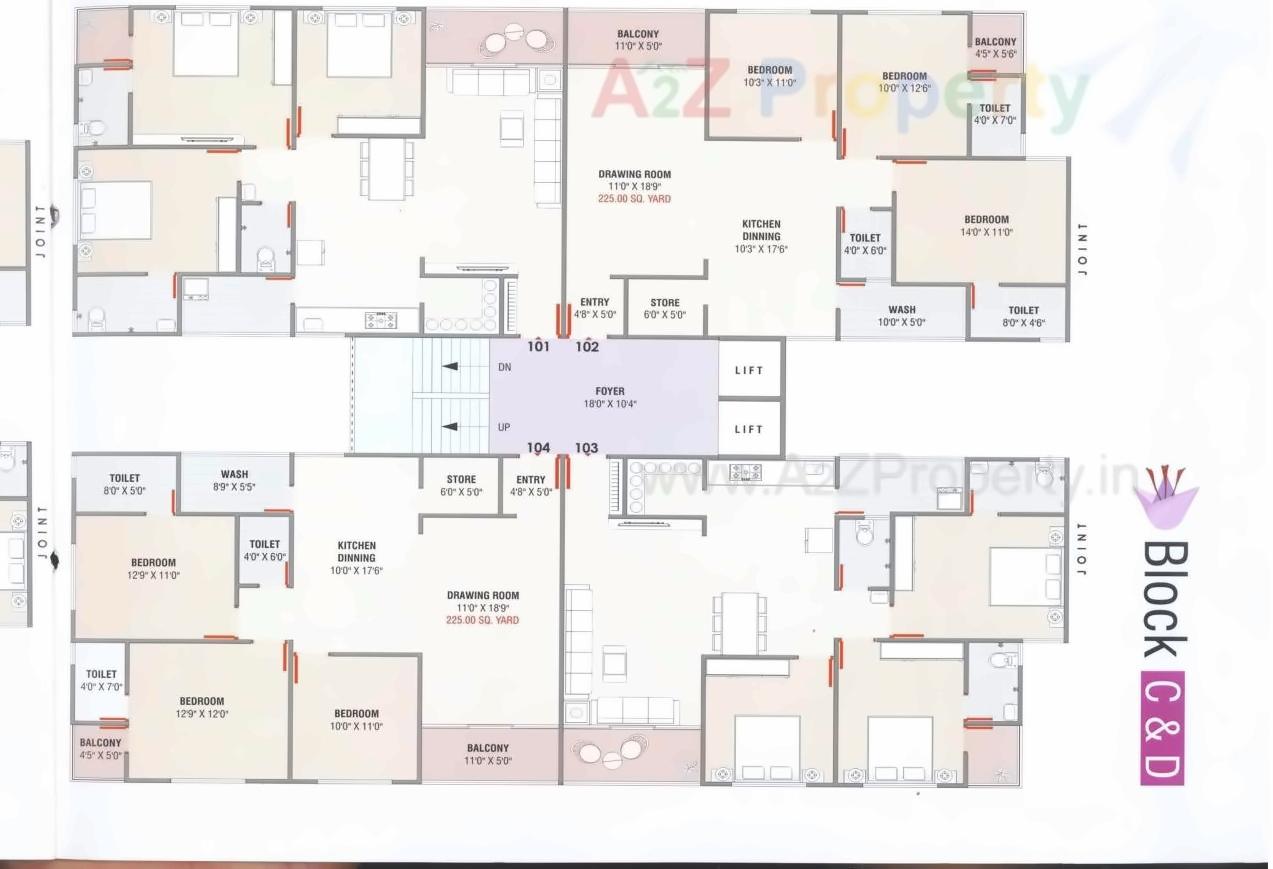 Layout of real estate project Keshar Vatika located at Nikol, Ahmedabad, Gujarat