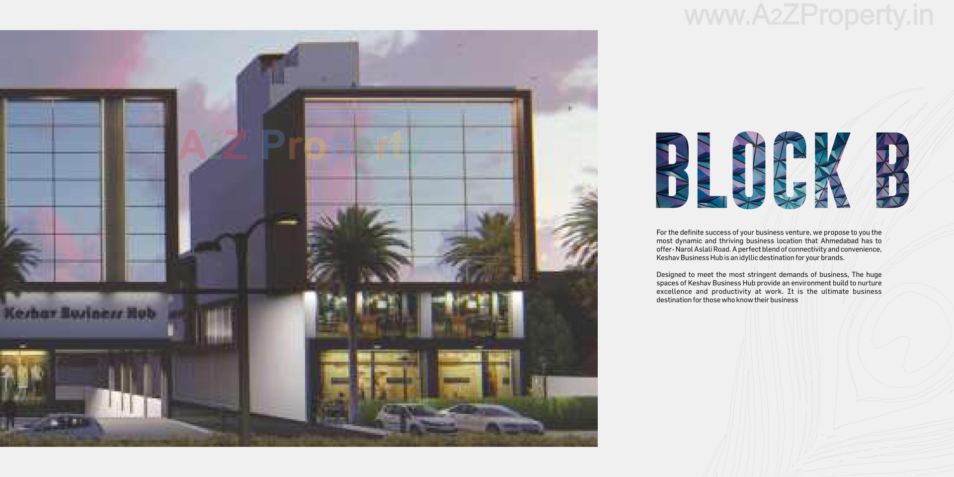 3D Elevation of real estate project Keshav Business Hub located at Dascroi, Ahmedabad, Gujarat