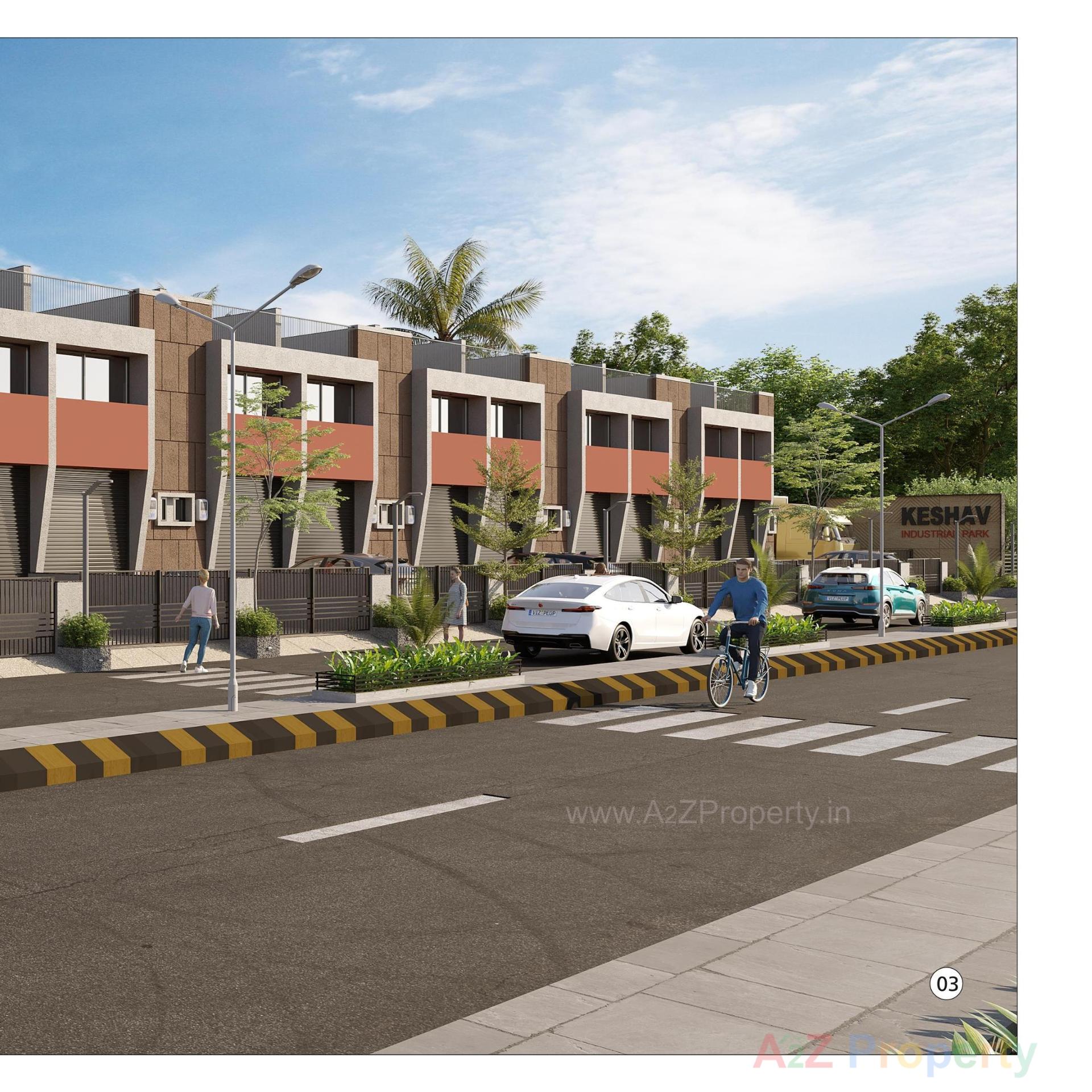 3D Elevation of real estate project Keshav Industrial Park located at Kathwada, Ahmedabad, Gujarat
