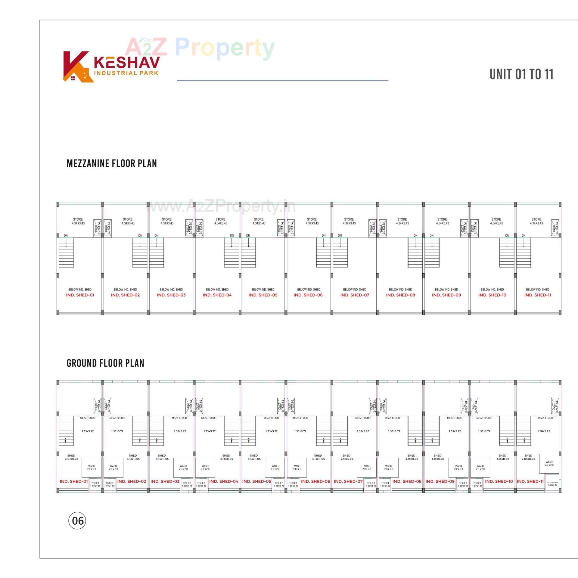 Layout of real estate project Keshav Industrial Park located at Kathwada, Ahmedabad, Gujarat