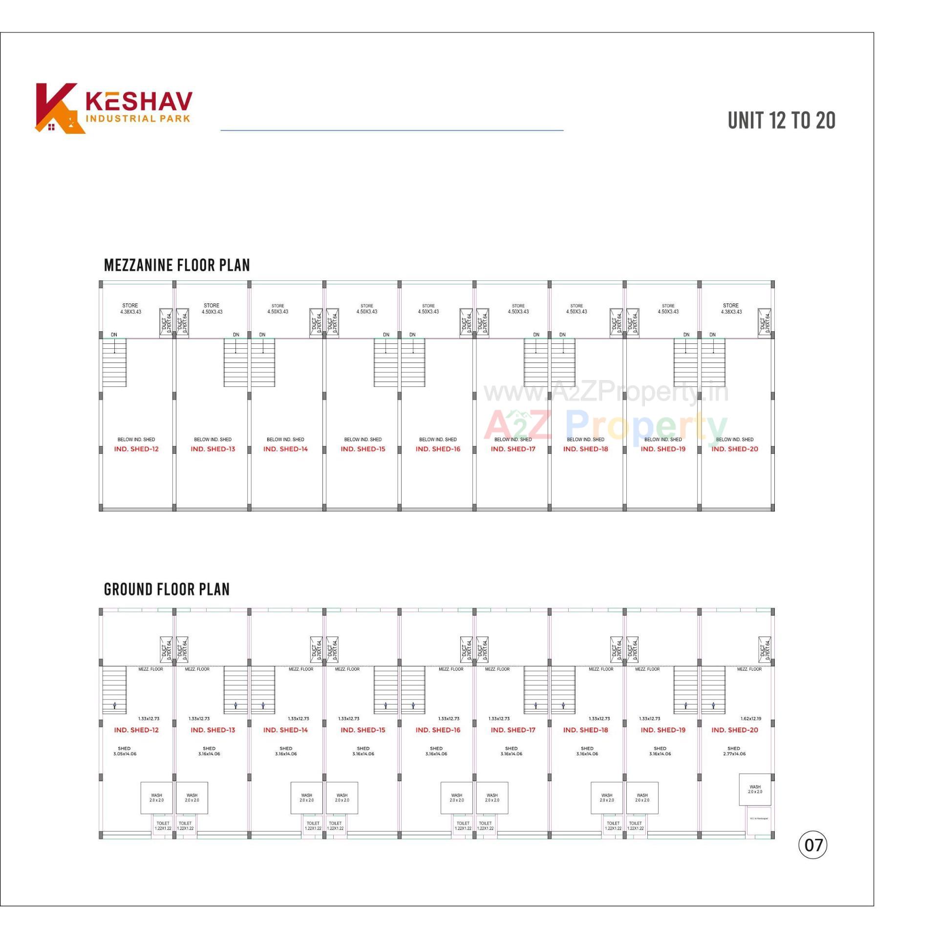 Layout of real estate project Keshav Industrial Park located at Kathwada, Ahmedabad, Gujarat