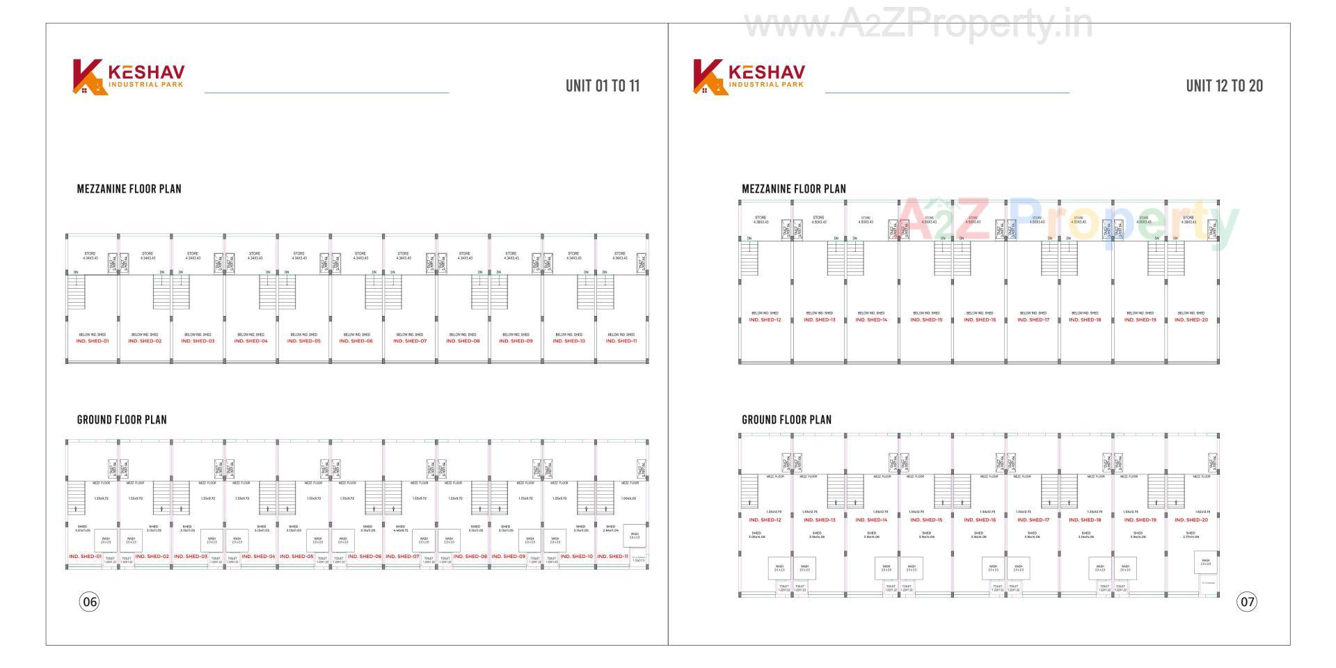 Layout of real estate project Keshav Industrial Park located at Kathwada, Ahmedabad, Gujarat