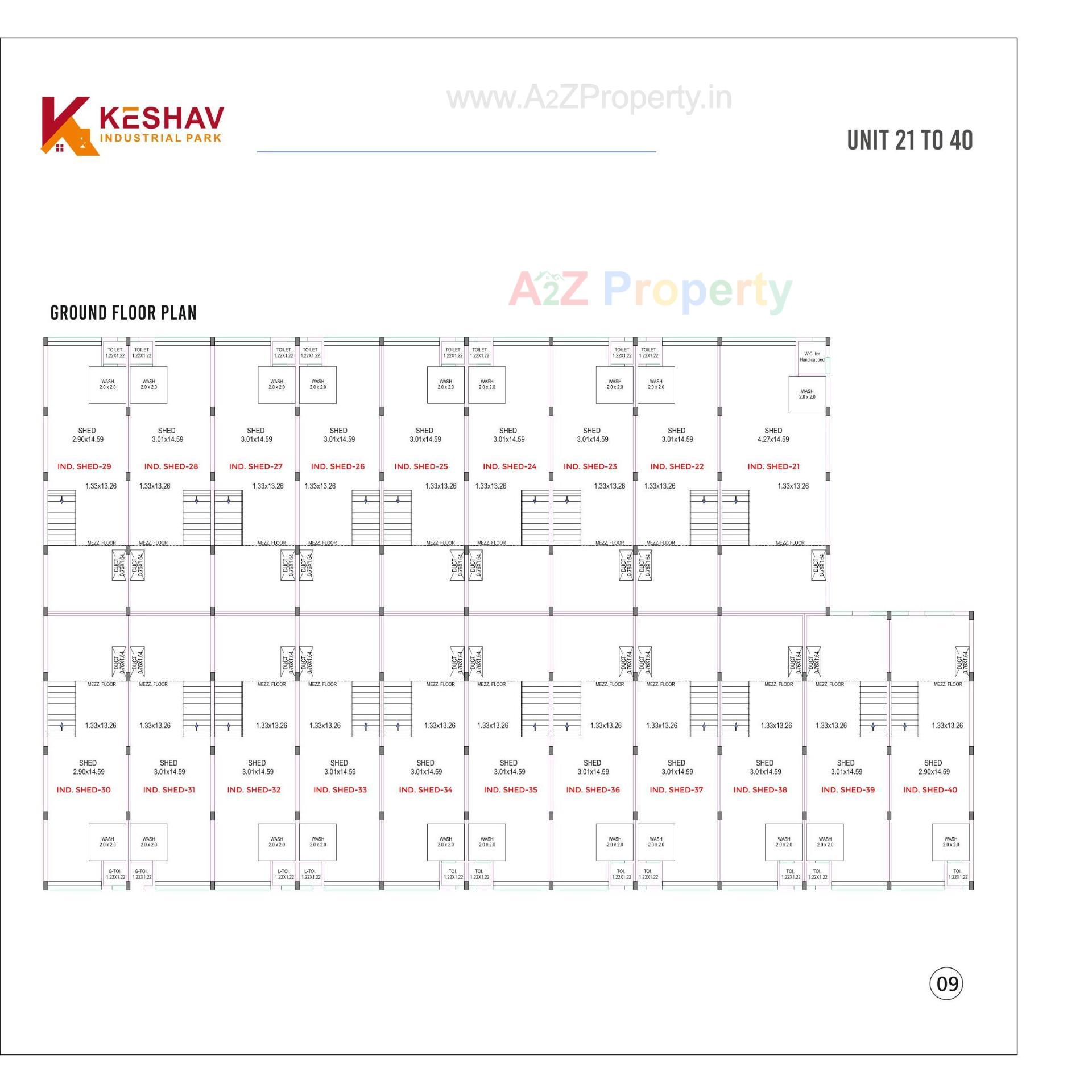 Layout of real estate project Keshav Industrial Park located at Kathwada, Ahmedabad, Gujarat