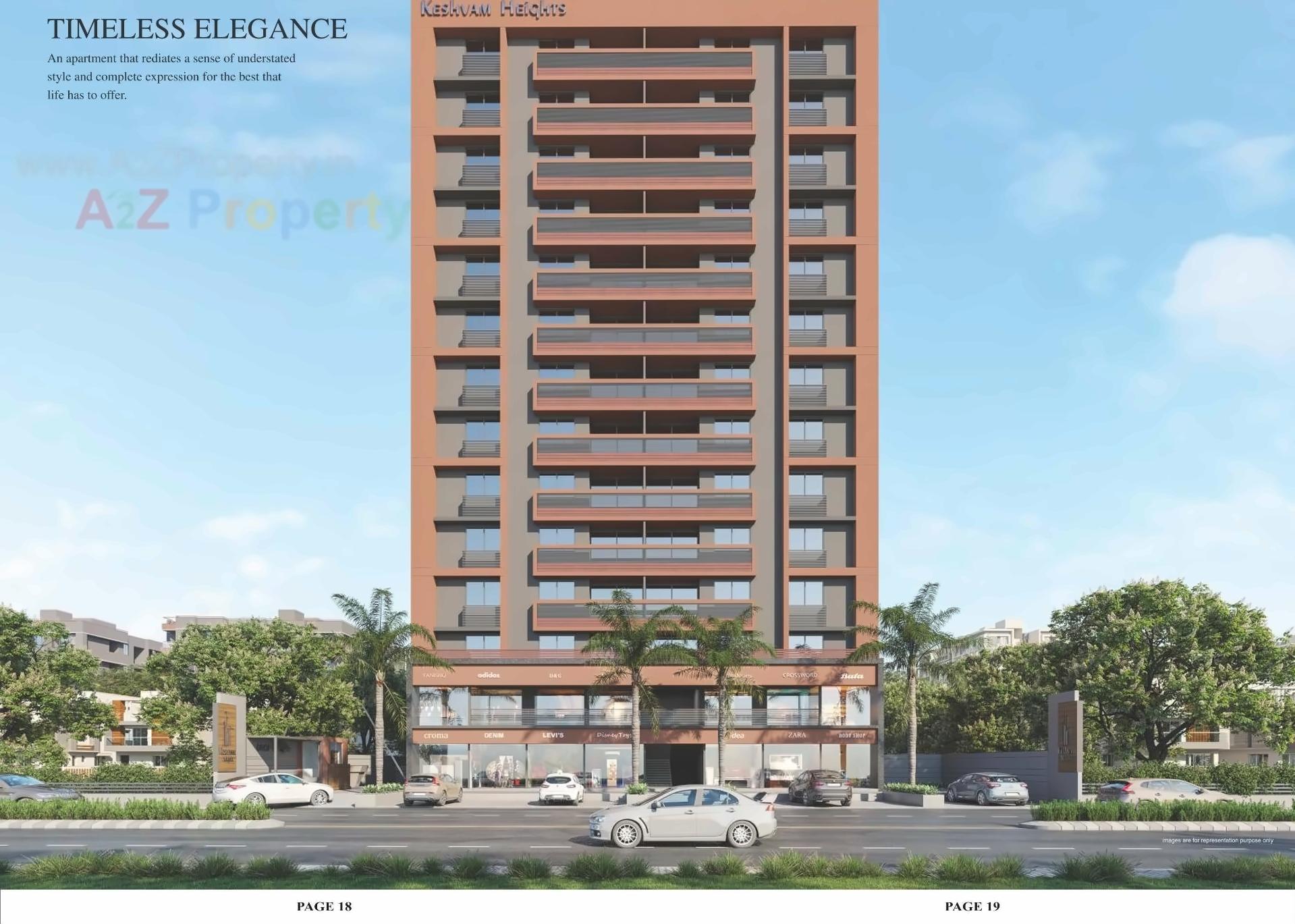3D Elevation of real estate project Keshvam Heights located at Ahmedabad, Ahmedabad, Gujarat
