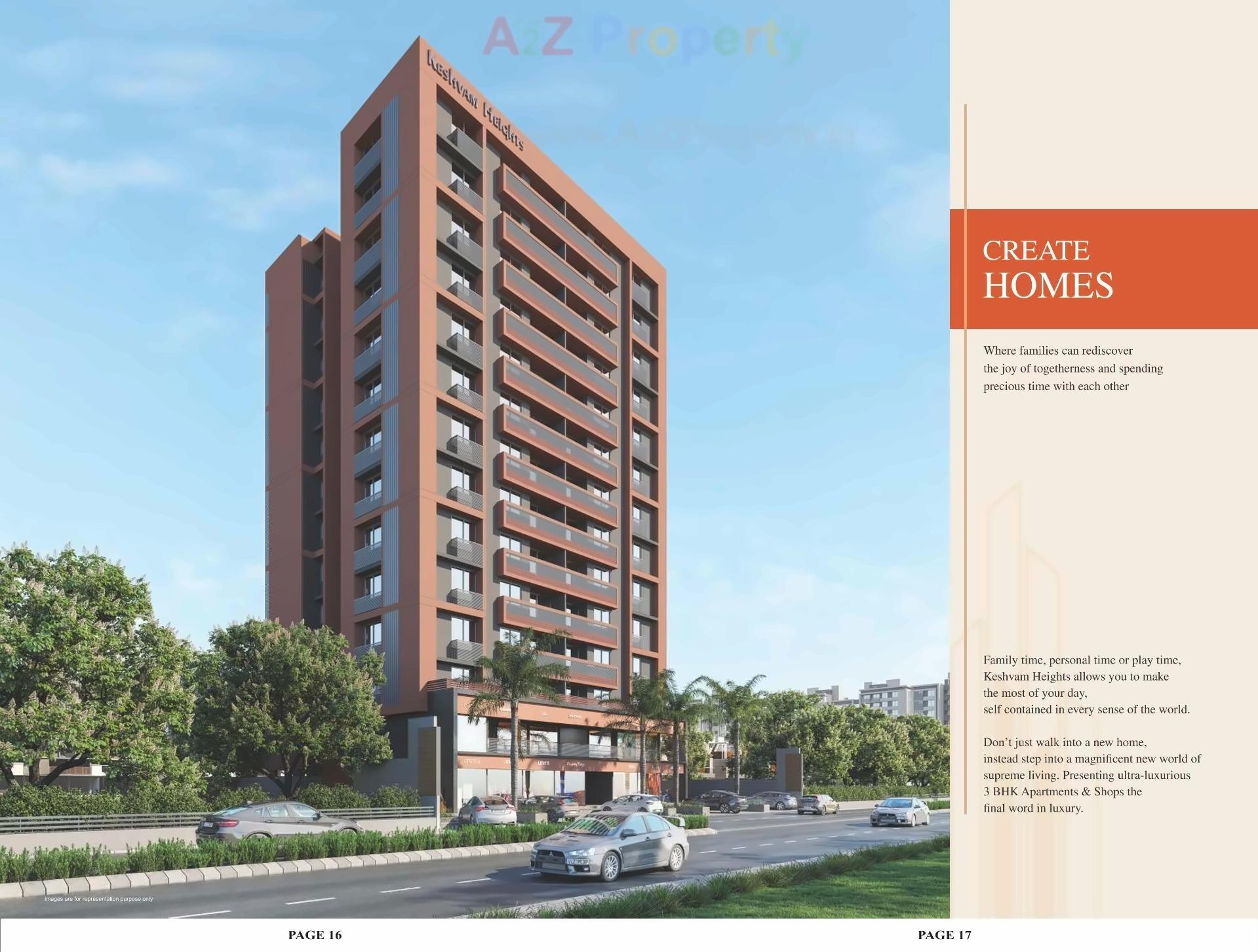 3D Elevation of real estate project Keshvam Heights located at Ahmedabad, Ahmedabad, Gujarat