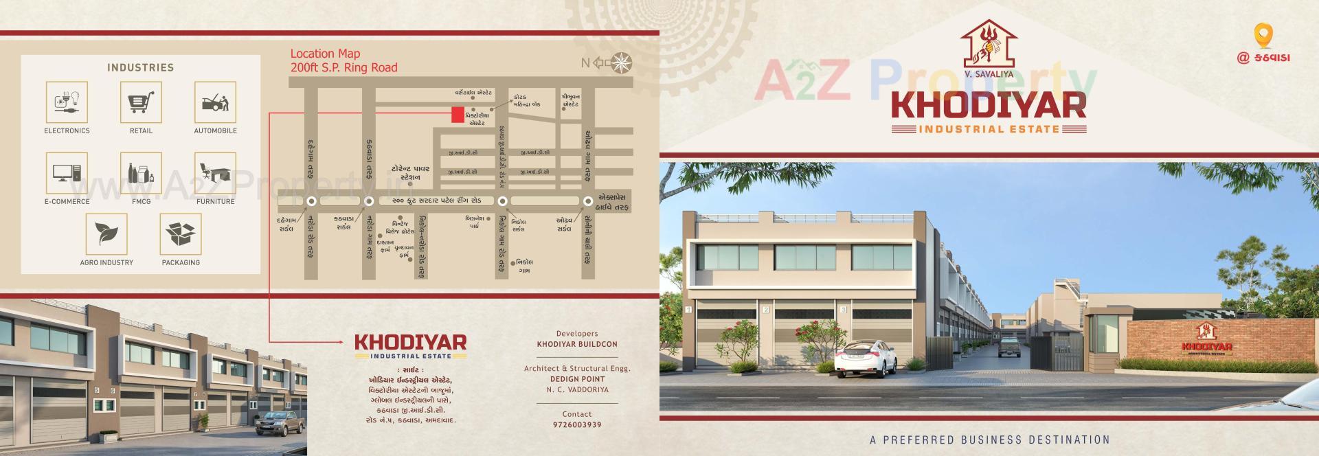 Layout of real estate project Khodiyar Industrial Estate located at Kathwada, Ahmedabad, Gujarat