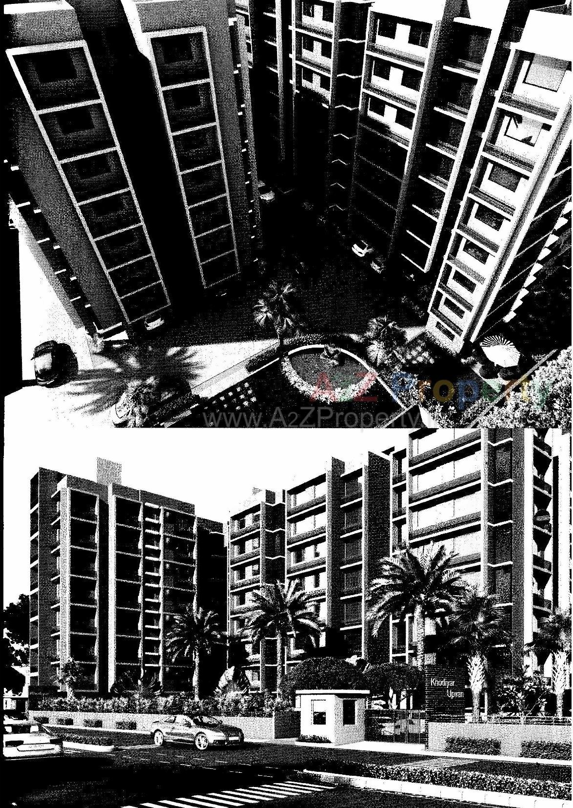 3D Elevation of real estate project Khodiyar Upvan located at Bopal, Ahmedabad, Gujarat