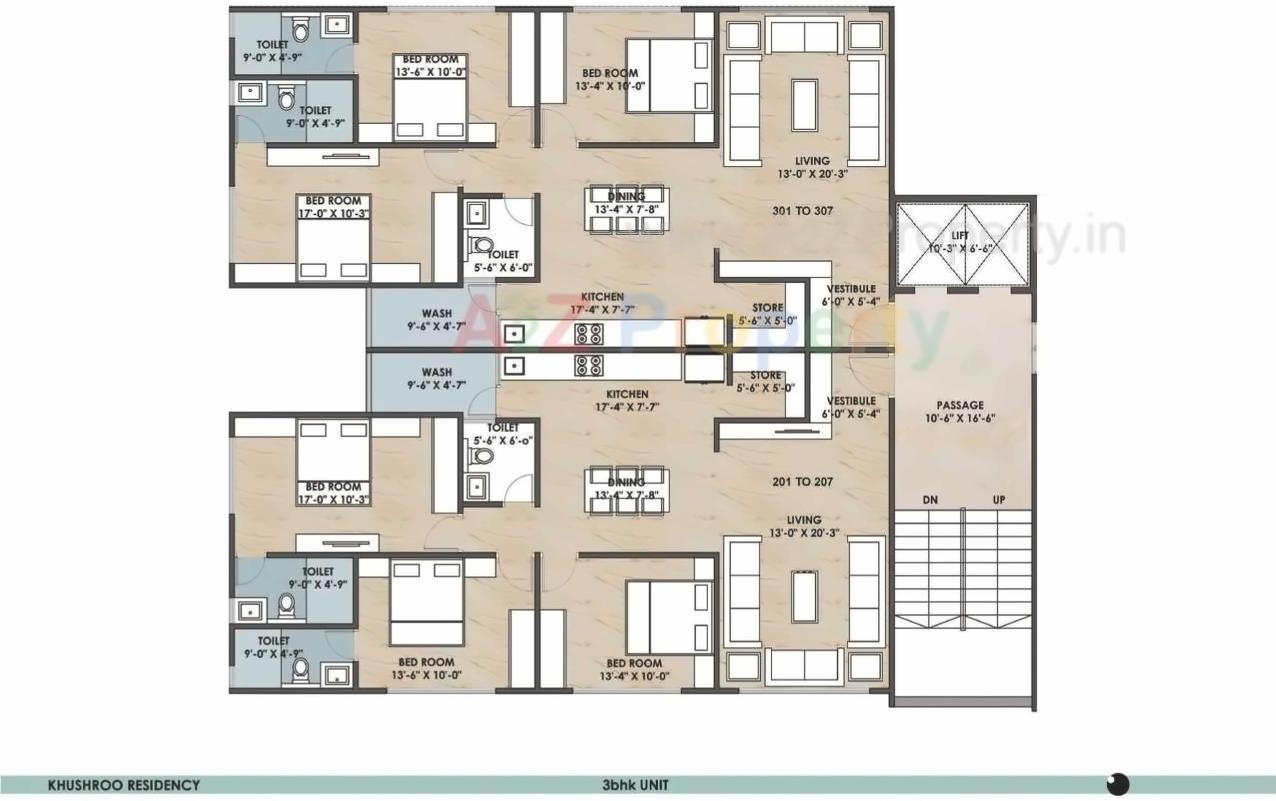 Layout of real estate project Khushroo Residency located at Ellis-bridge, Ahmedabad, Gujarat