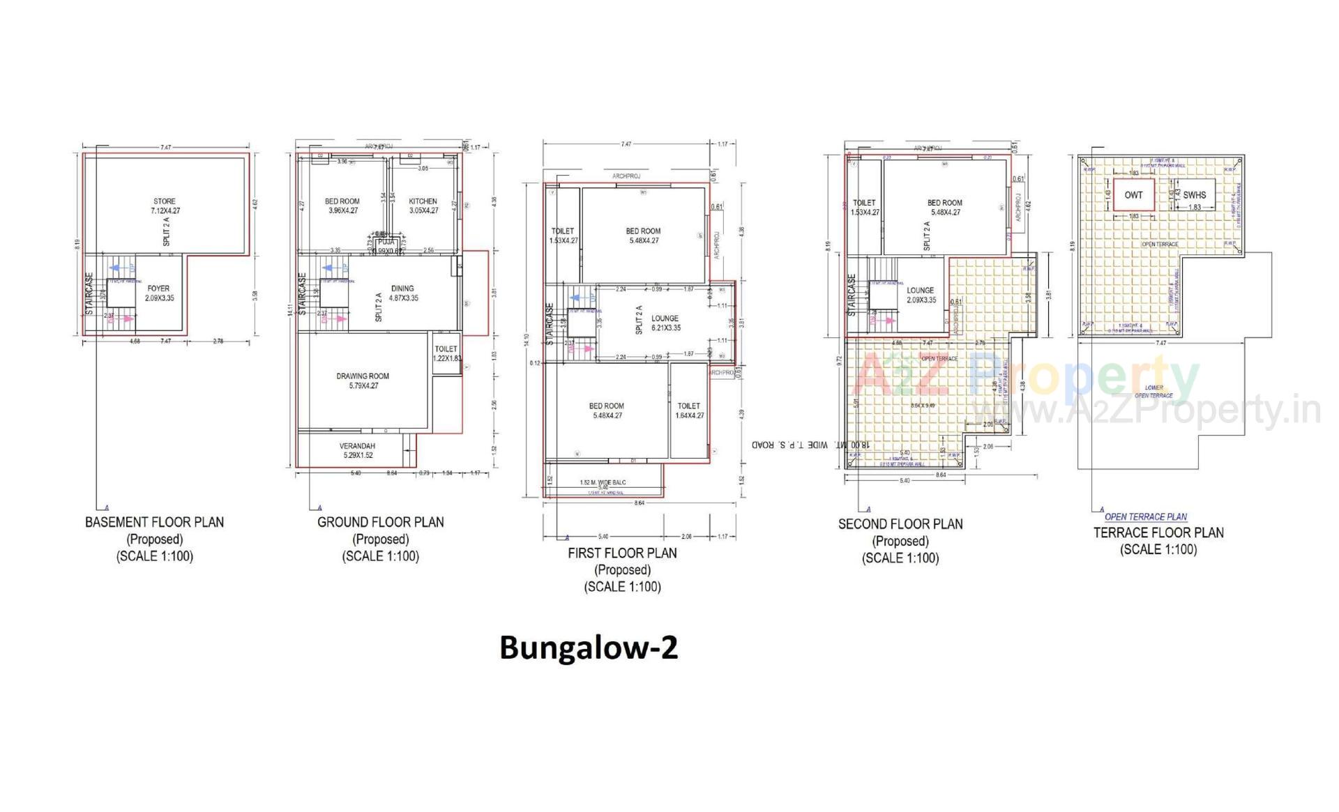 Layout of real estate project King's Villa Bunglow located at Vastral, Ahmedabad, Gujarat