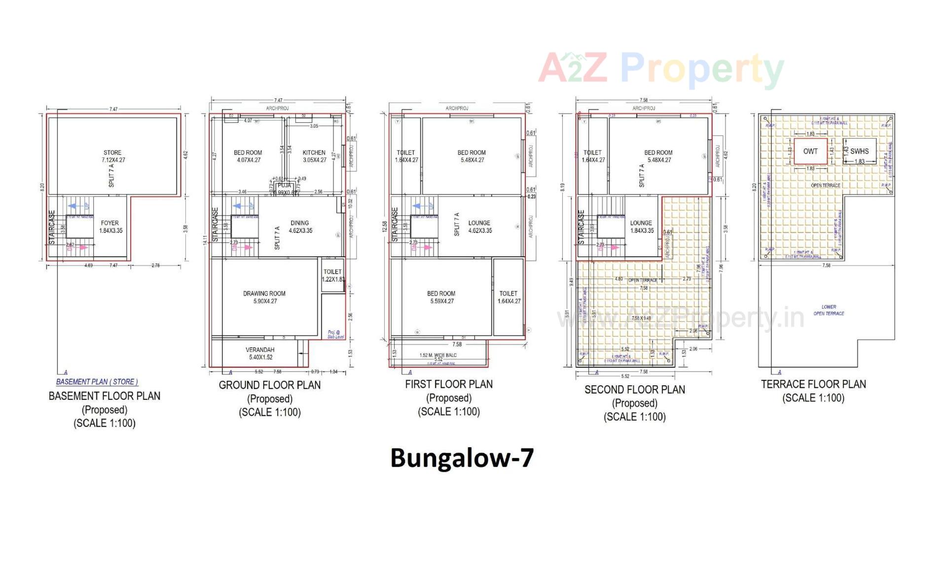 Layout of real estate project King's Villa Bunglow located at Vastral, Ahmedabad, Gujarat