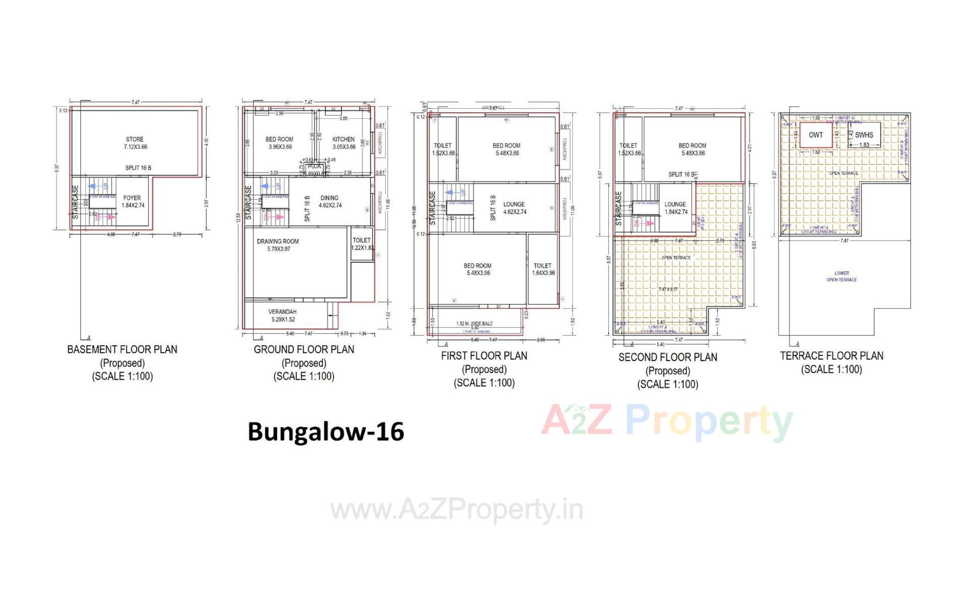 Layout of real estate project King's Villa Bunglow located at Vastral, Ahmedabad, Gujarat