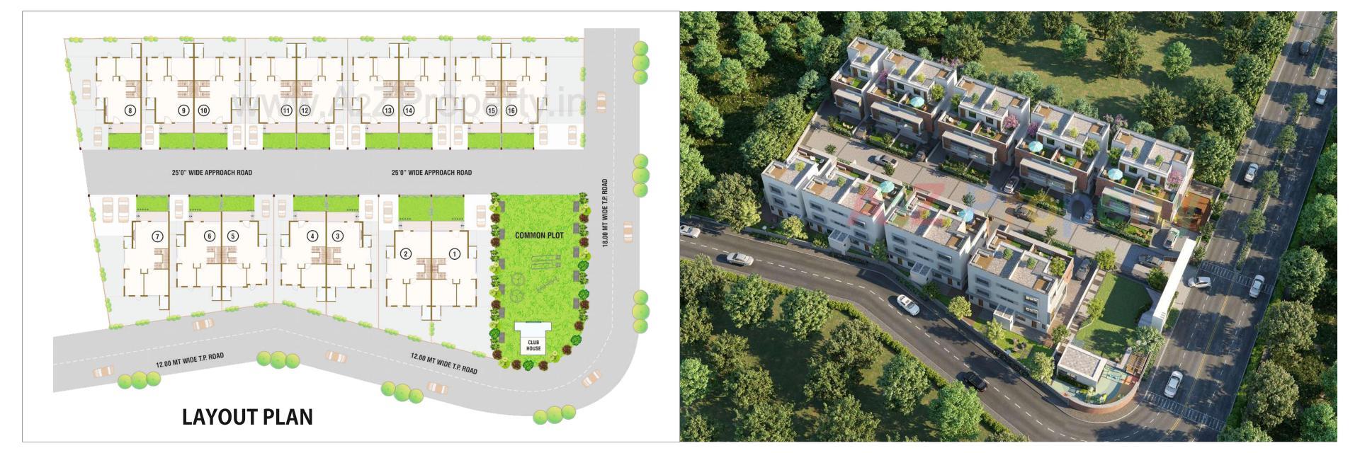 Layout of real estate project King's Villa Bunglow located at Vastral, Ahmedabad, Gujarat