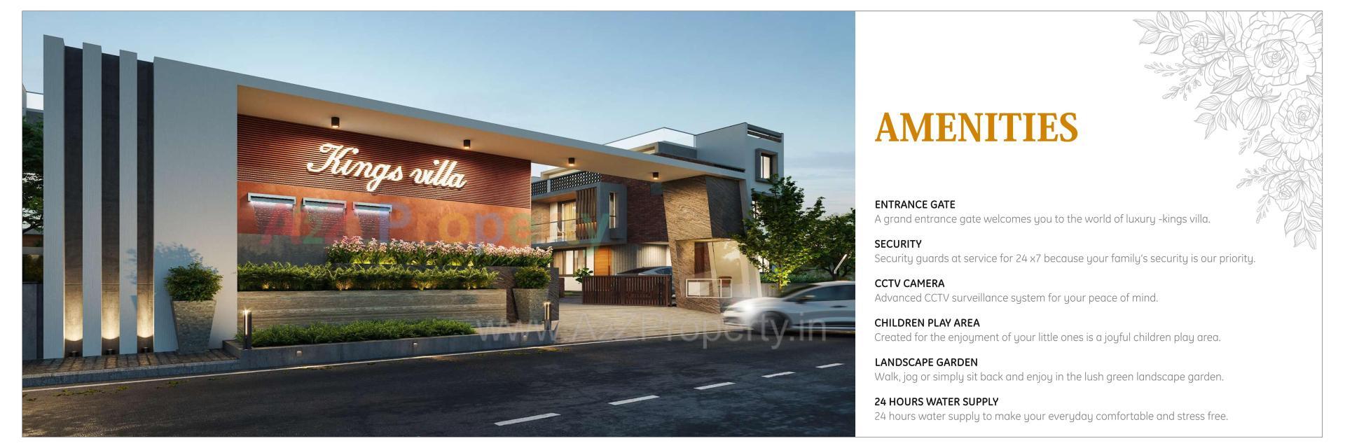 3D Elevation of real estate project King's Villa Bunglow located at Vastral, Ahmedabad, Gujarat
