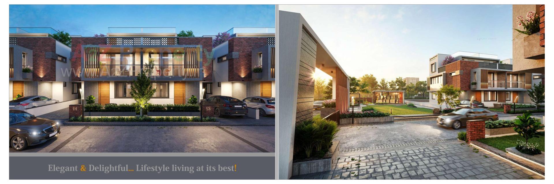 3D Elevation of real estate project King's Villa Bunglow located at Vastral, Ahmedabad, Gujarat