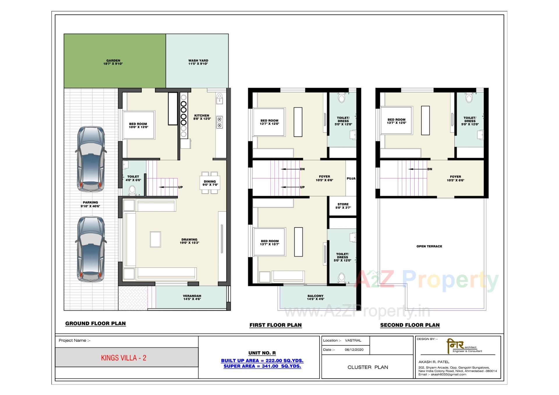 Layout of real estate project Kings Villa located at Vastral, Ahmedabad, Gujarat