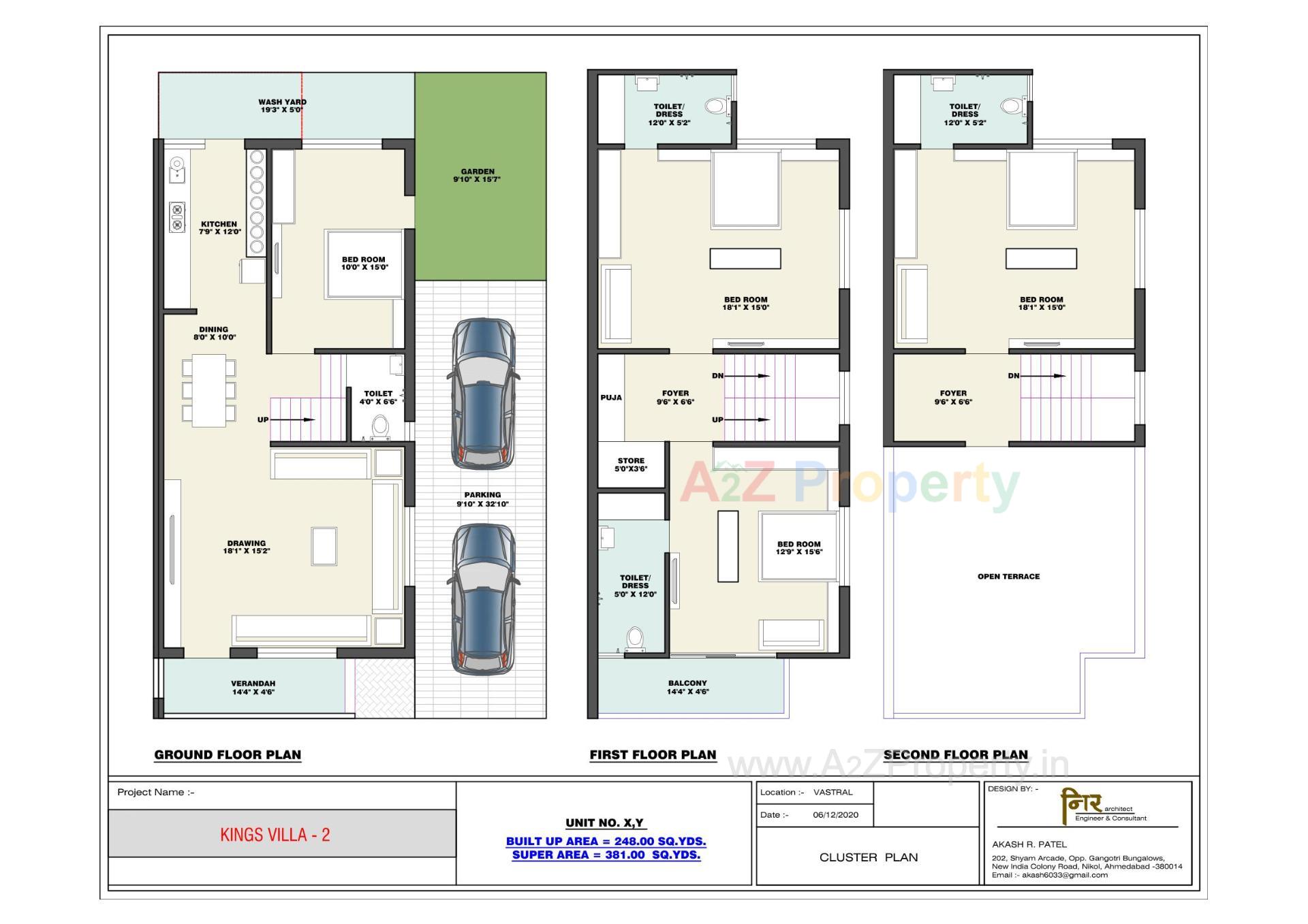 Layout of real estate project Kings Villa located at Vastral, Ahmedabad, Gujarat