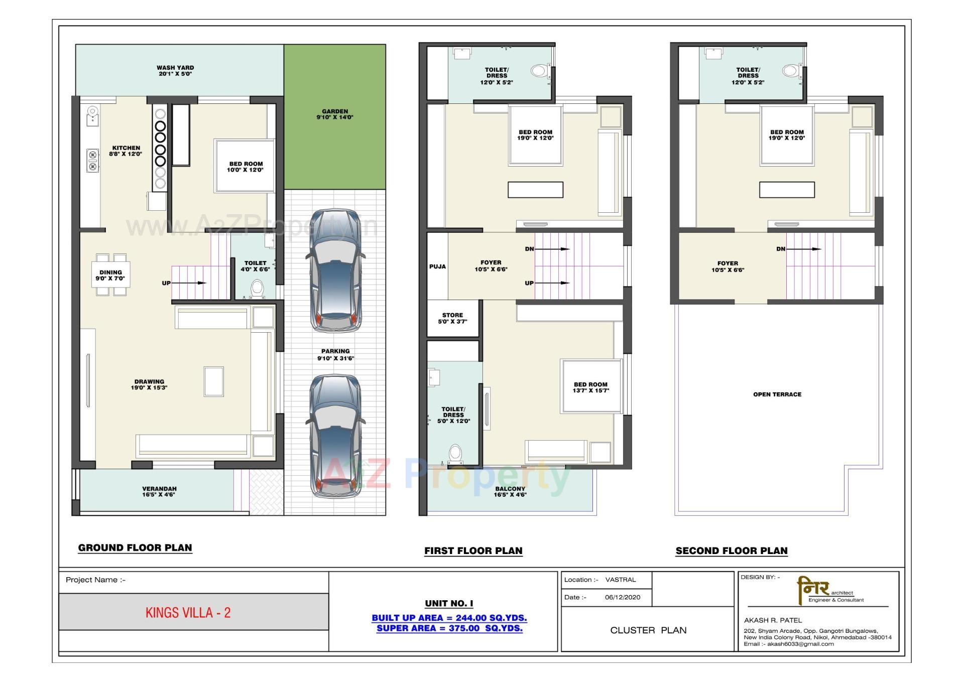 Layout of real estate project Kings Villa located at Vastral, Ahmedabad, Gujarat