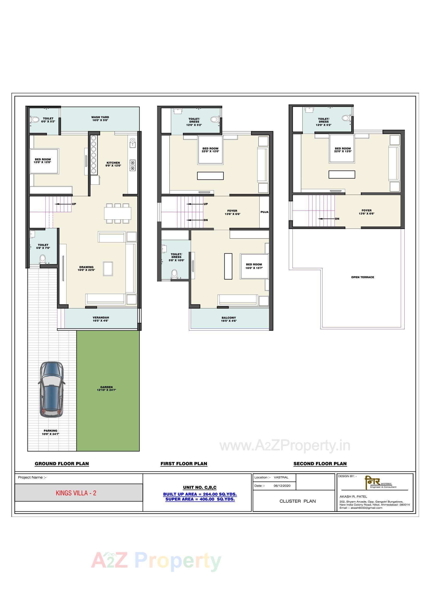 Layout of real estate project Kings Villa located at Vastral, Ahmedabad, Gujarat