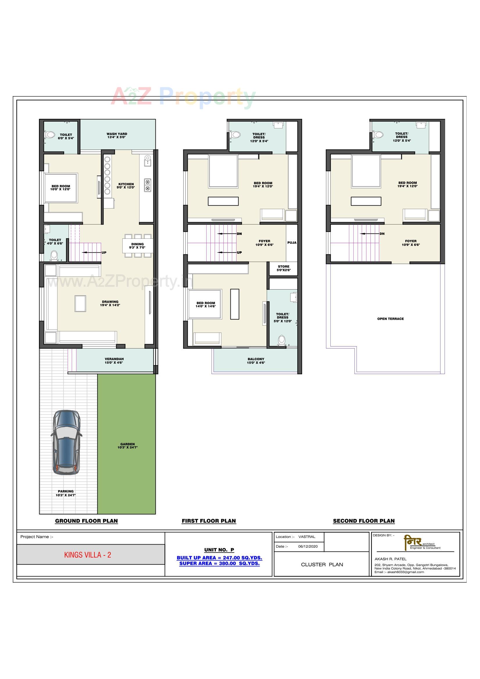Layout of real estate project Kings Villa located at Vastral, Ahmedabad, Gujarat