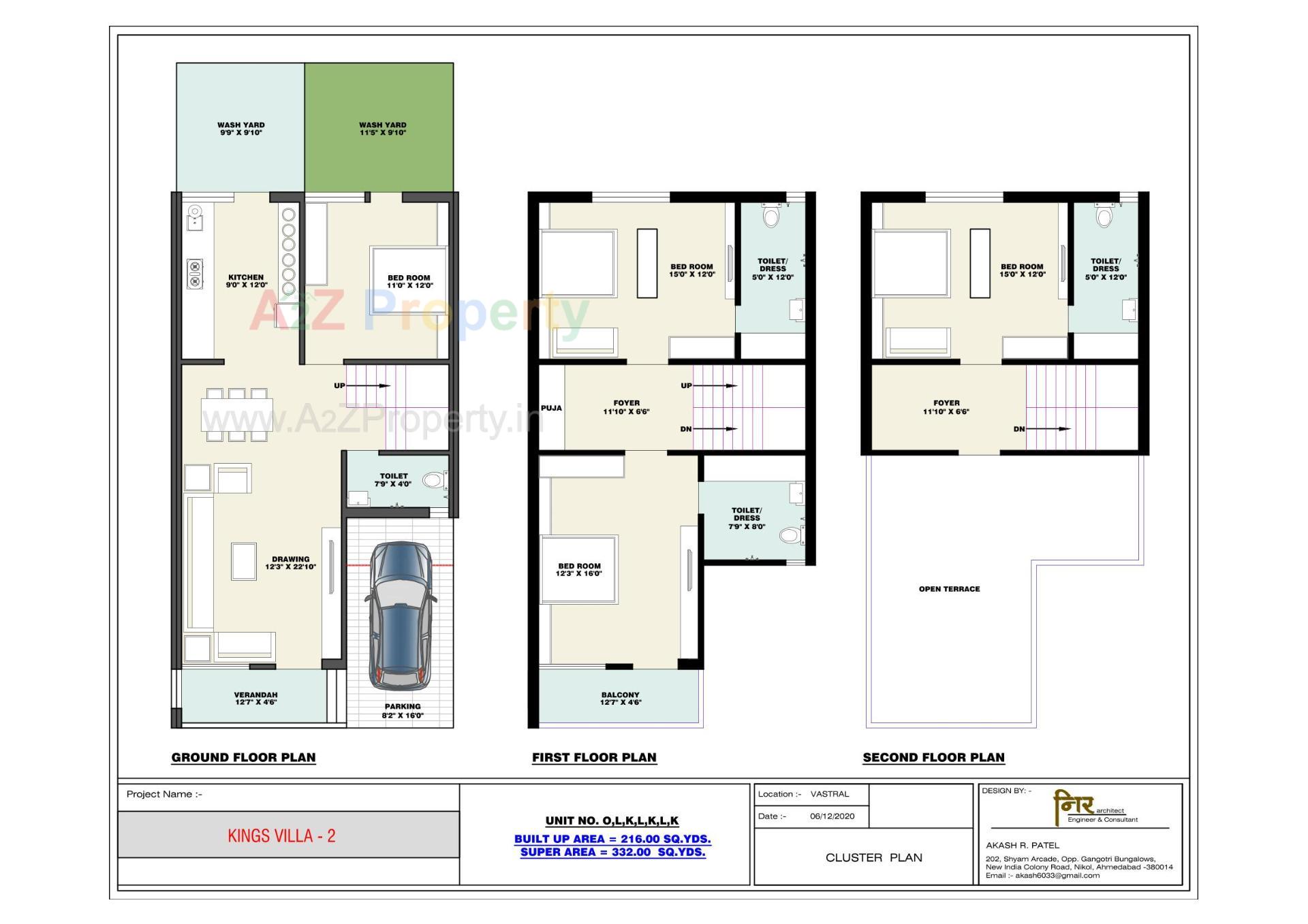Layout of real estate project Kings Villa located at Vastral, Ahmedabad, Gujarat