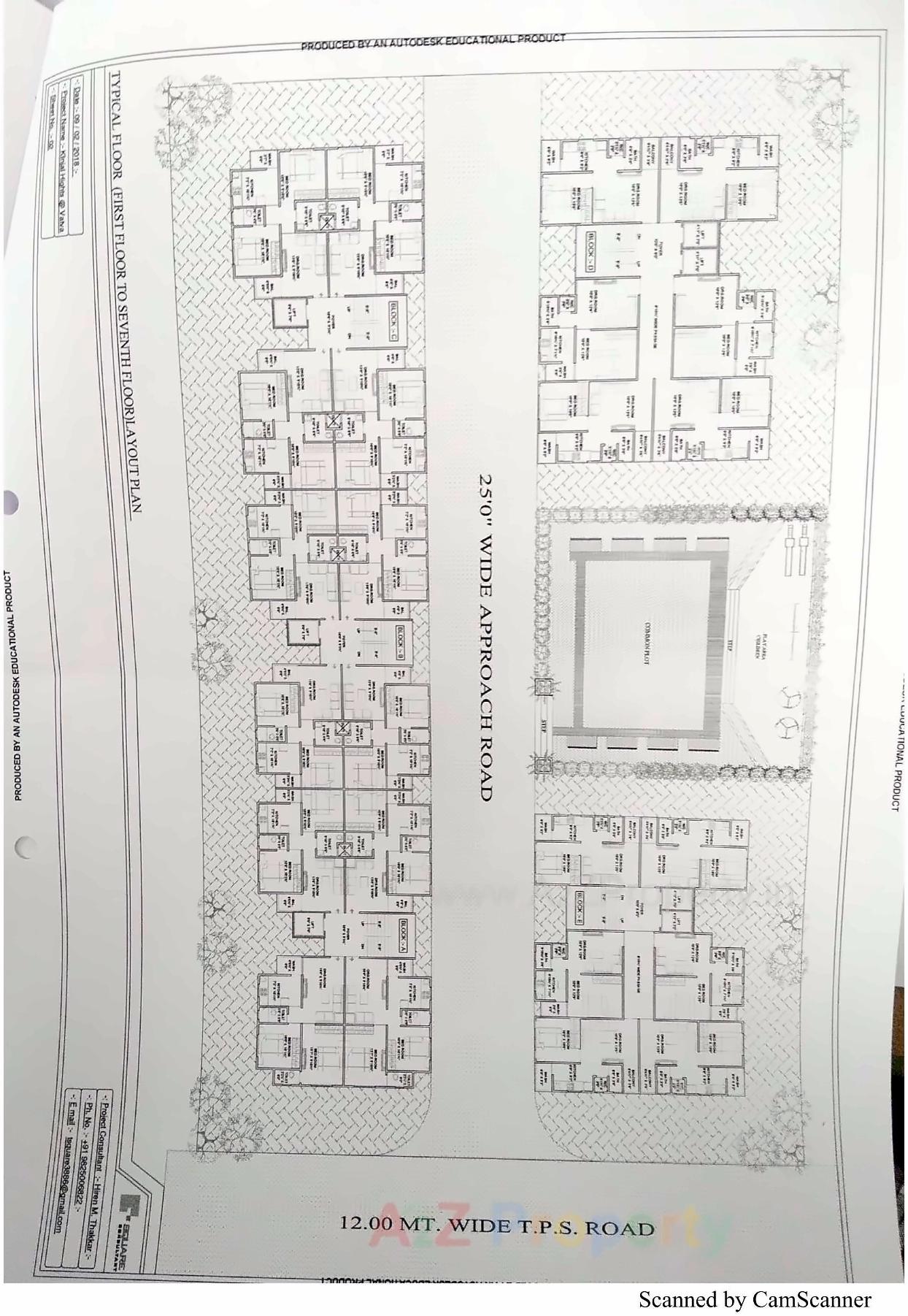 Layout of real estate project Kinjal Heights located at Vatva, Ahmedabad, Gujarat