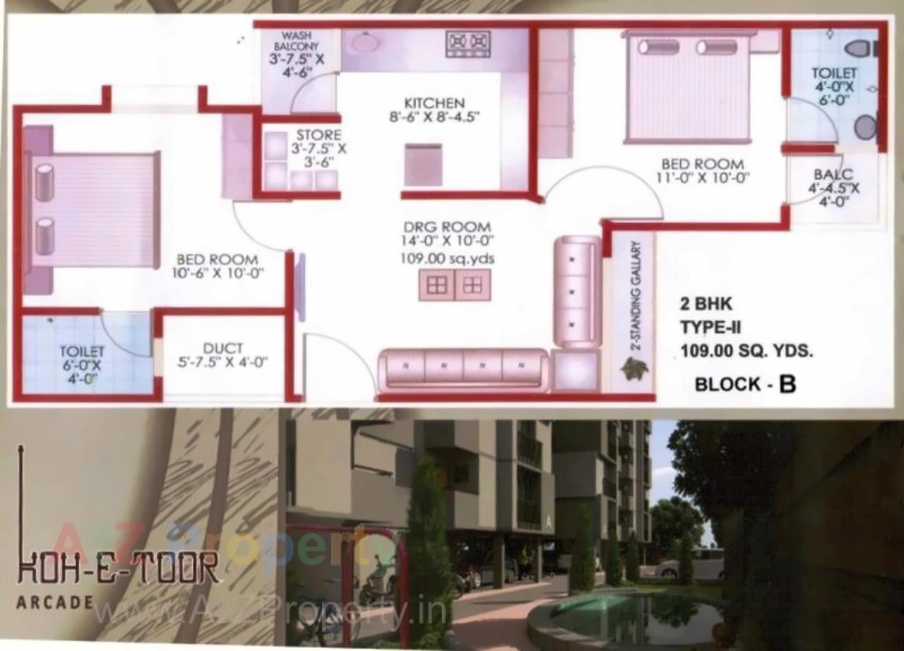 Layout of real estate project Koh E Toor Arcade located at Sarkhej, Ahmedabad, Gujarat