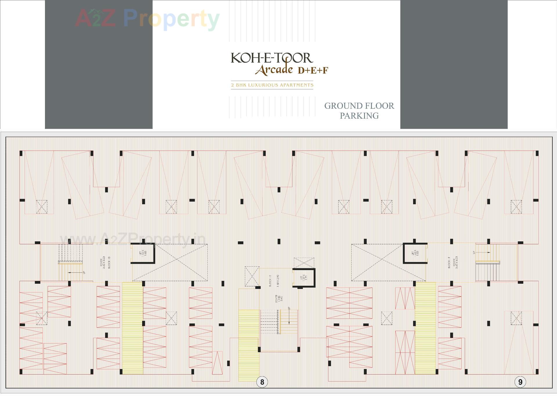 Layout of real estate project Koh E Toor Arcade D+e+f located at Sarkhej, Ahmedabad, Gujarat