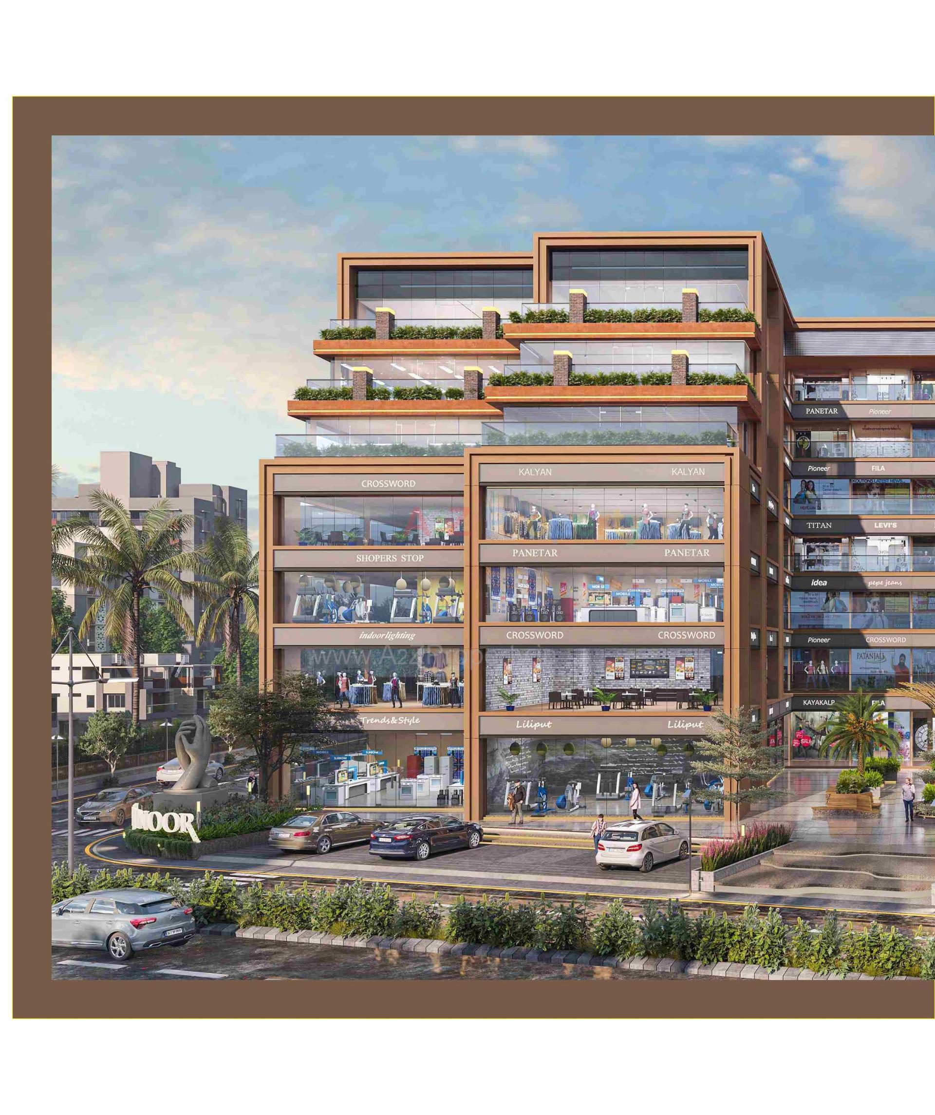 3D Elevation of real estate project Kohinoor Business Hub located at Muthiya, Ahmedabad, Gujarat