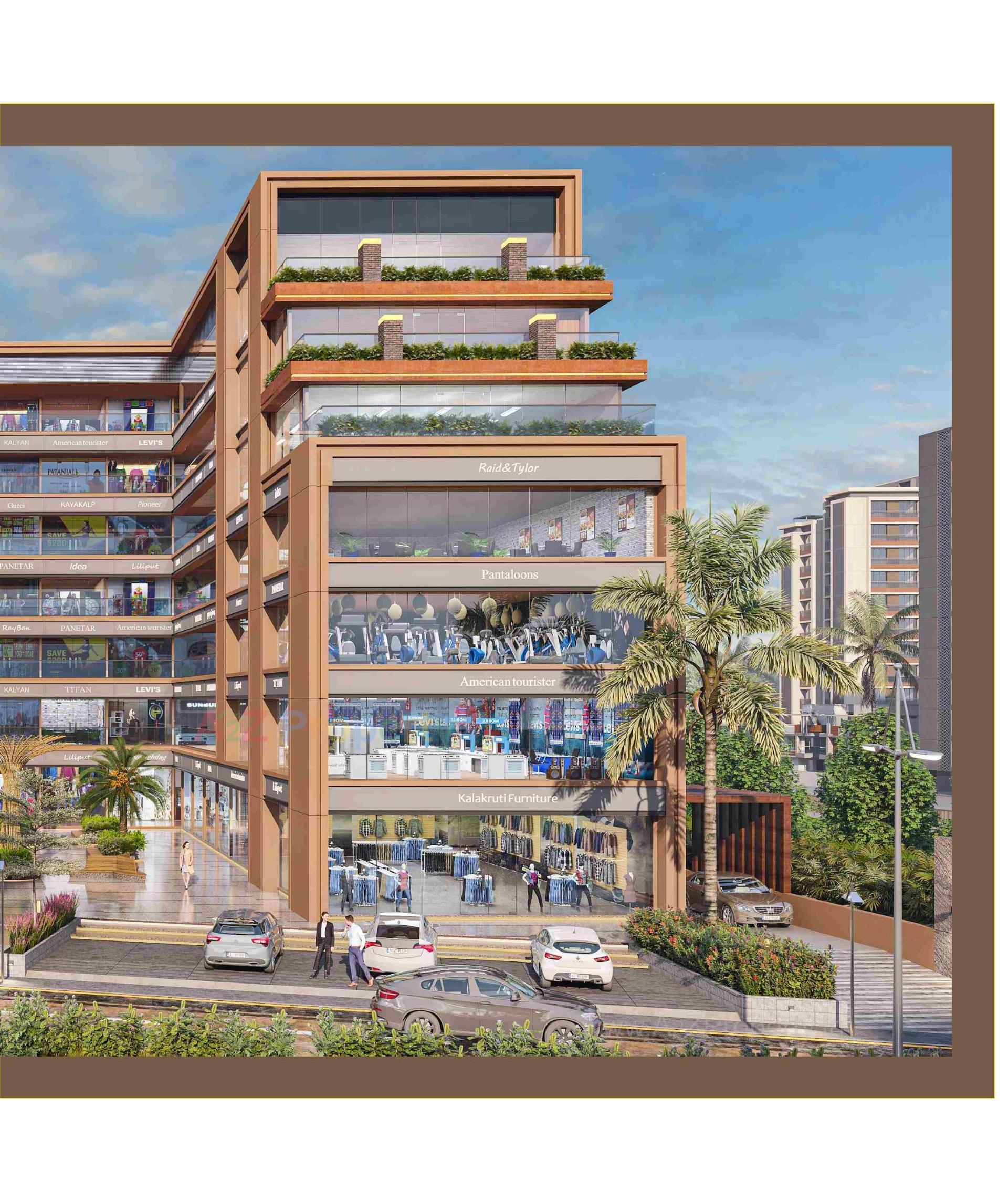 3D Elevation of real estate project Kohinoor Business Hub located at Muthiya, Ahmedabad, Gujarat