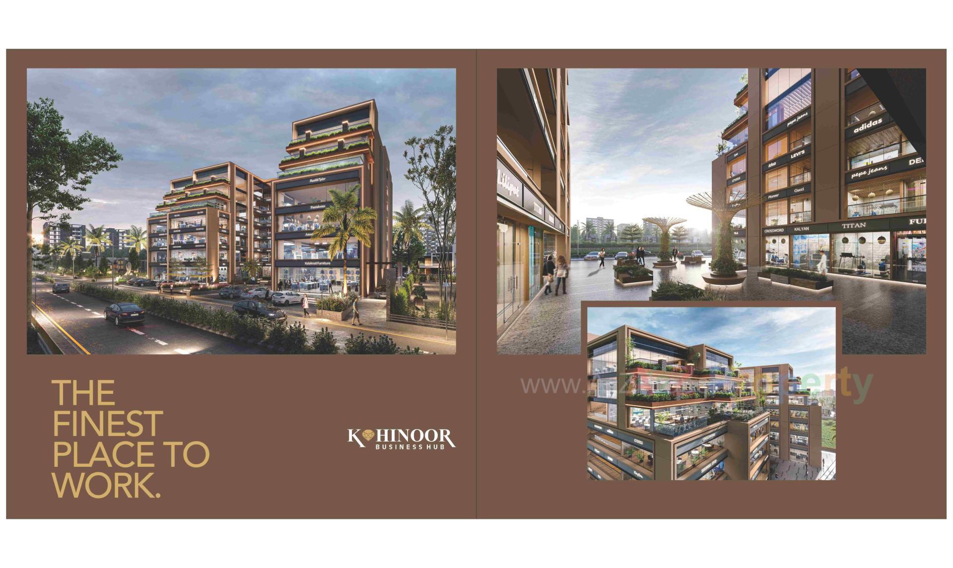 3D Elevation of real estate project Kohinoor Business Hub located at Muthiya, Ahmedabad, Gujarat