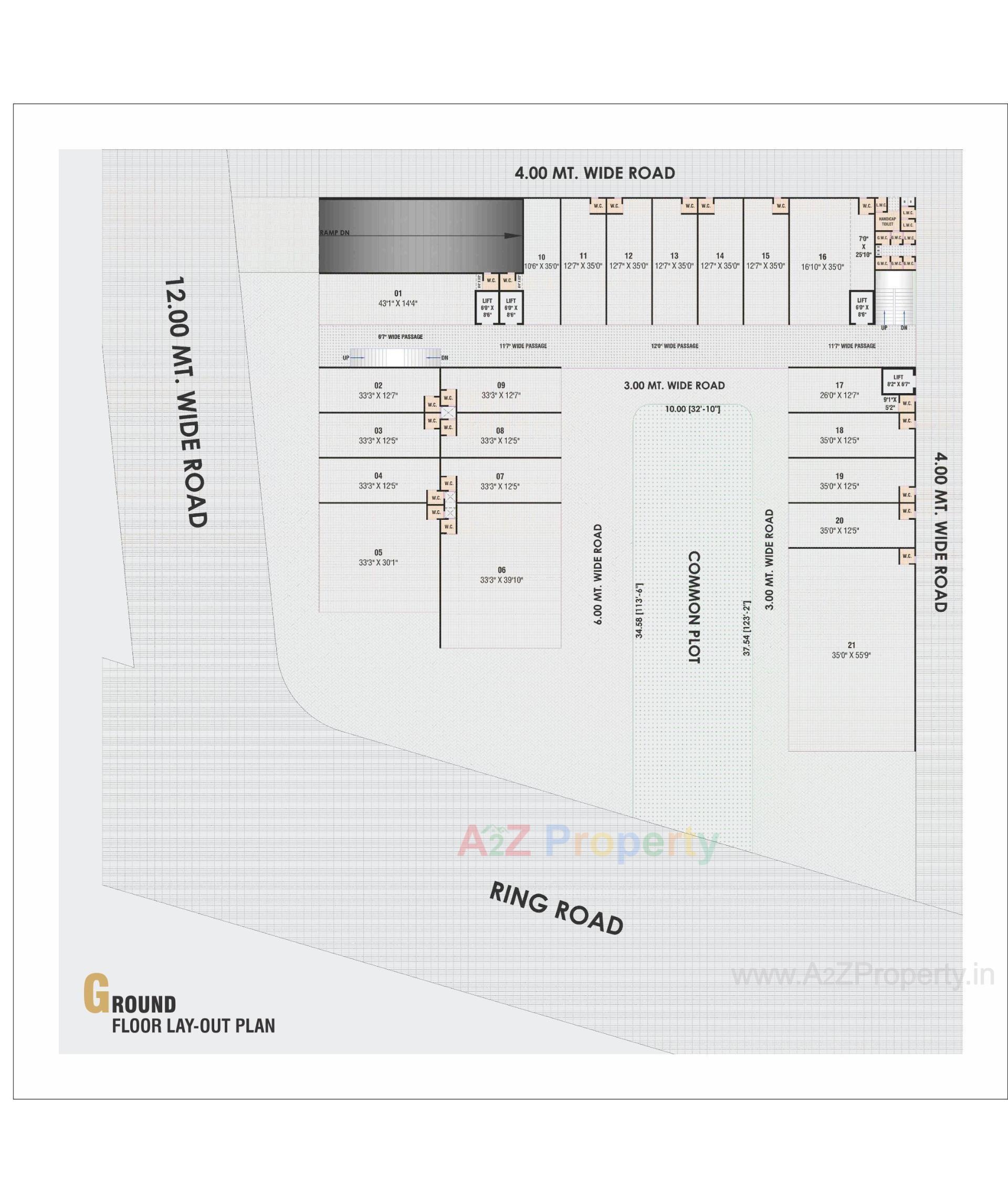 Layout of real estate project Kohinoor Business Hub located at Muthiya, Ahmedabad, Gujarat