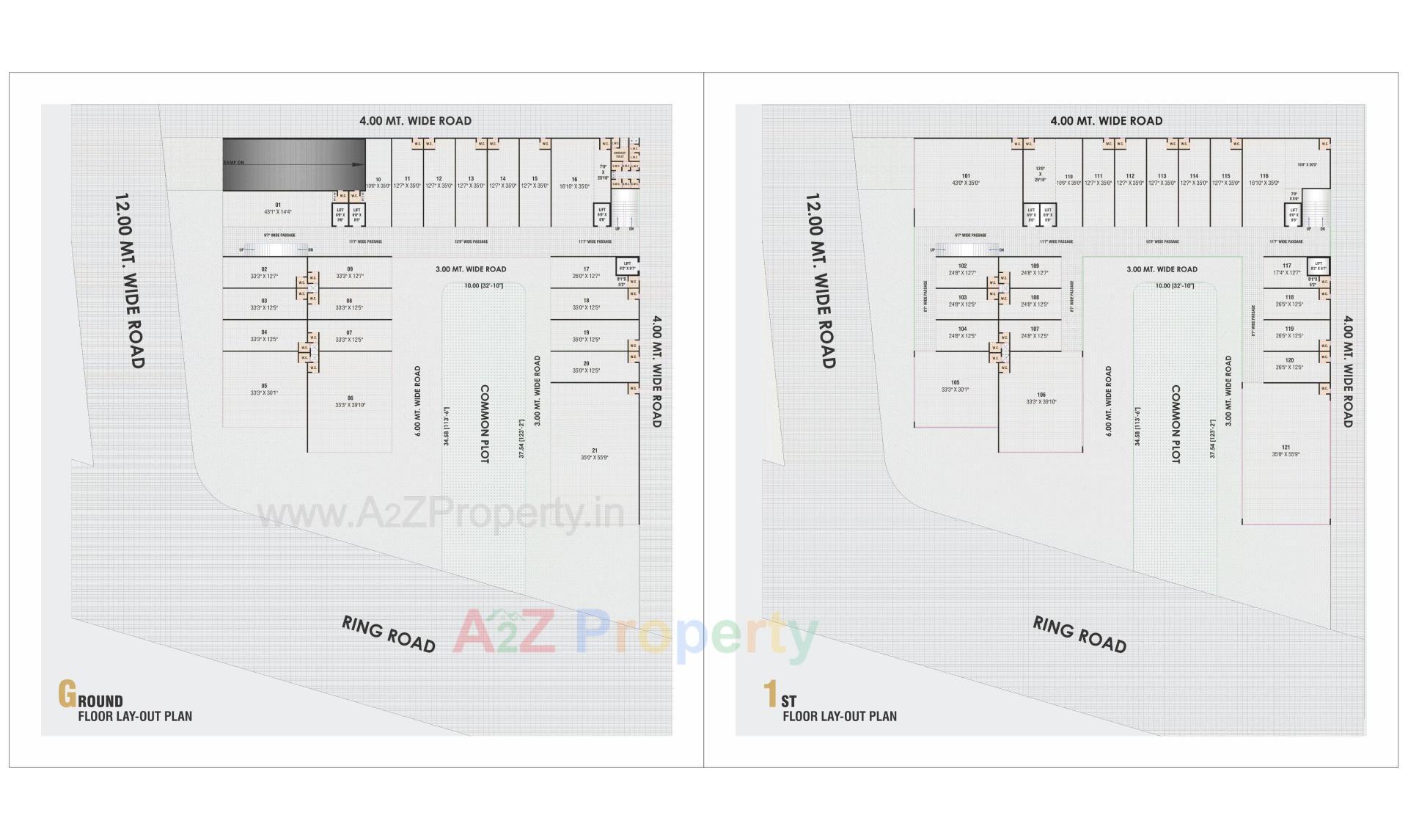 Layout of real estate project Kohinoor Business Hub located at Muthiya, Ahmedabad, Gujarat