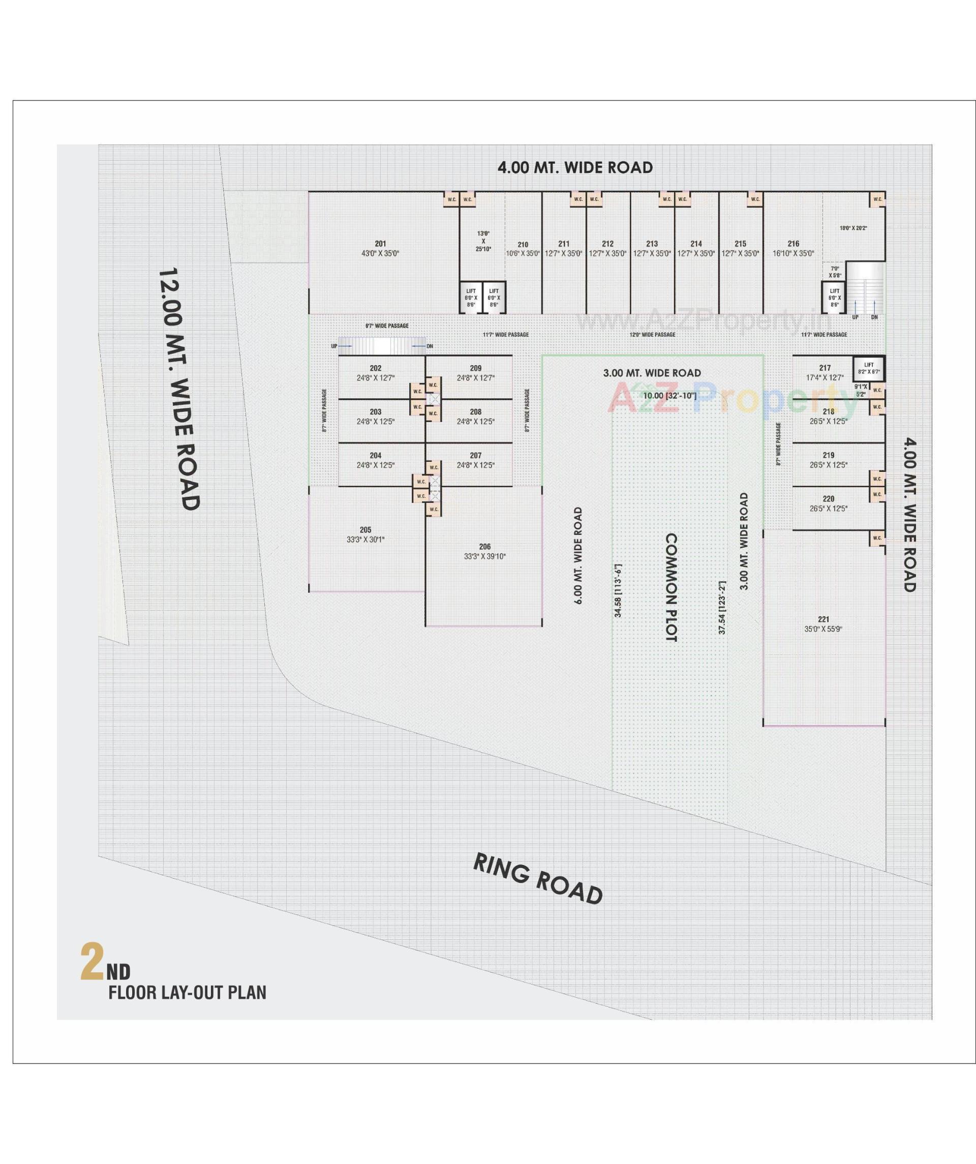 Layout of real estate project Kohinoor Business Hub located at Muthiya, Ahmedabad, Gujarat