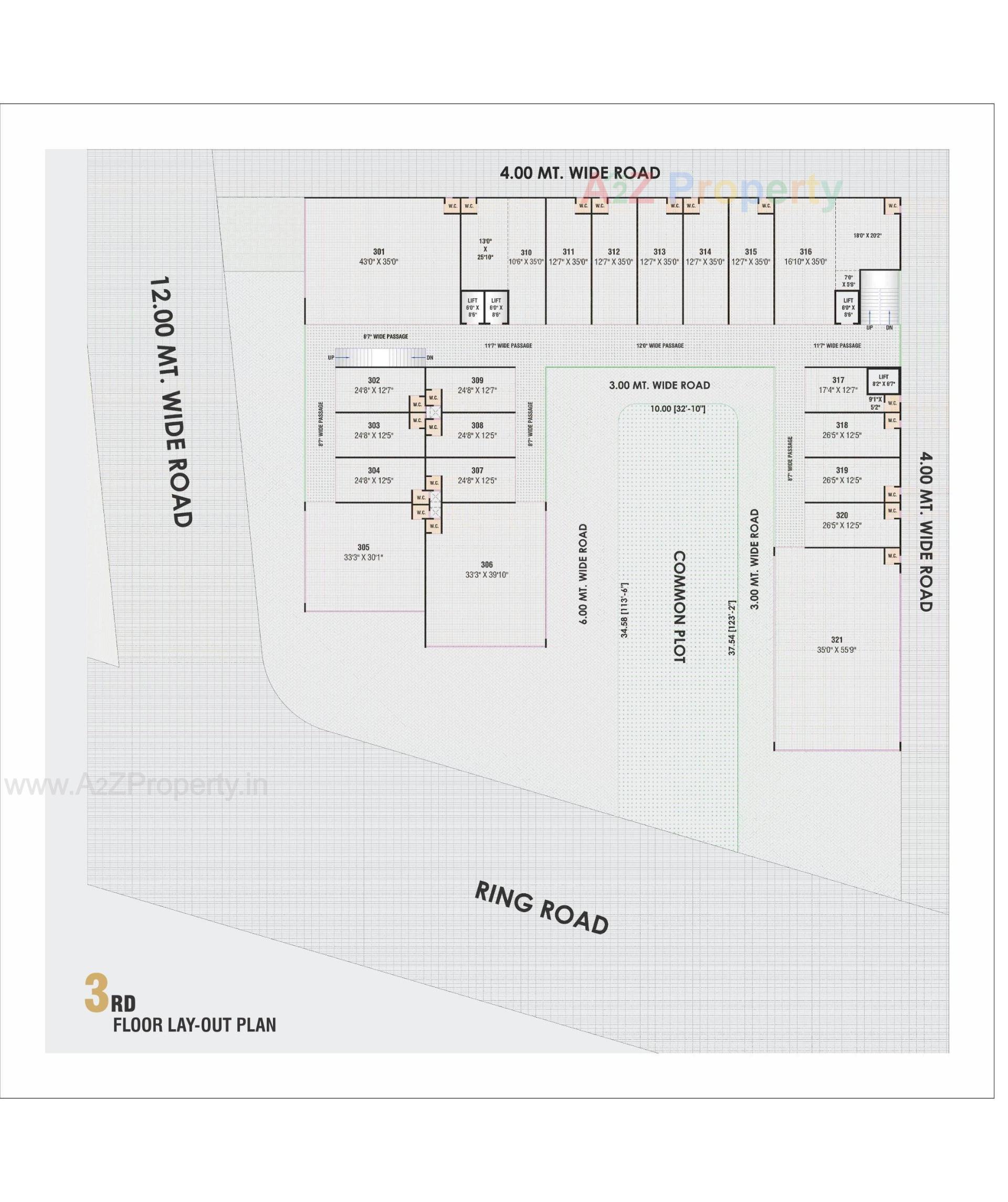 Layout of real estate project Kohinoor Business Hub located at Muthiya, Ahmedabad, Gujarat