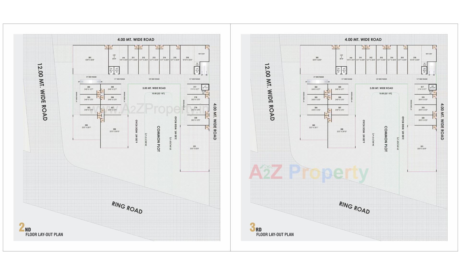 Layout of real estate project Kohinoor Business Hub located at Muthiya, Ahmedabad, Gujarat