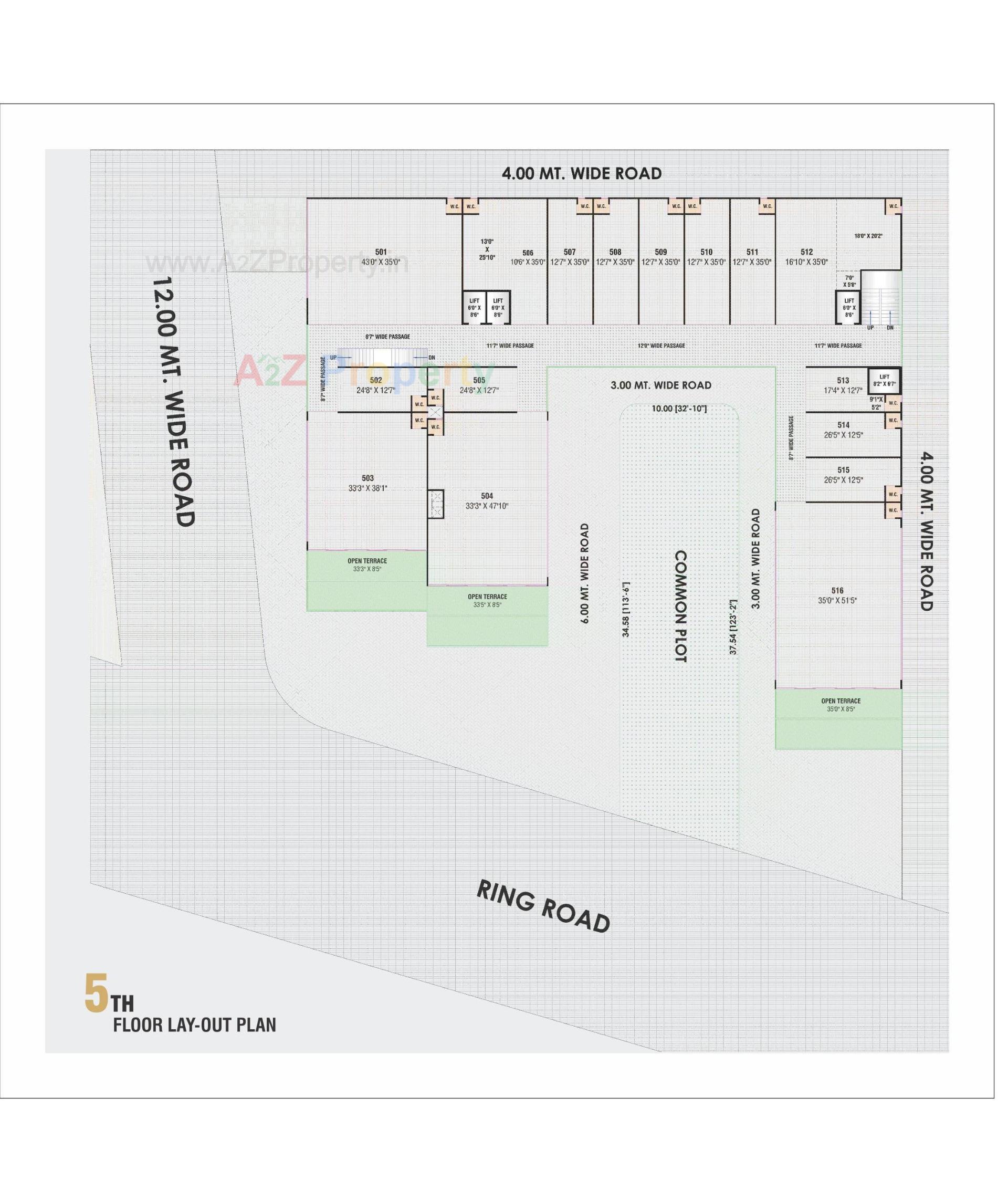 Layout of real estate project Kohinoor Business Hub located at Muthiya, Ahmedabad, Gujarat