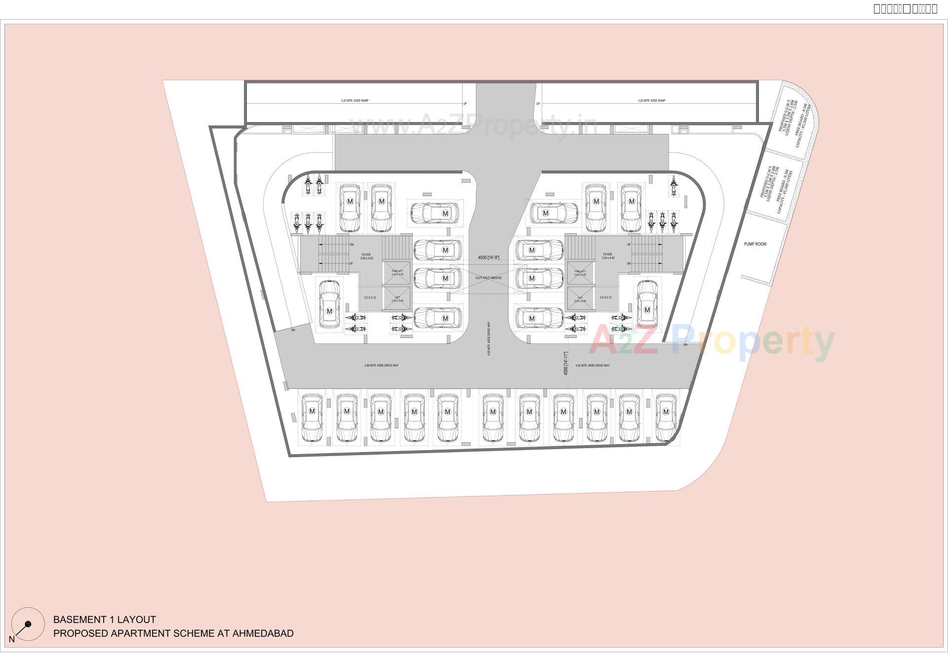 Layout of real estate project Komal Luxuria located at Paldi, Ahmedabad, Gujarat