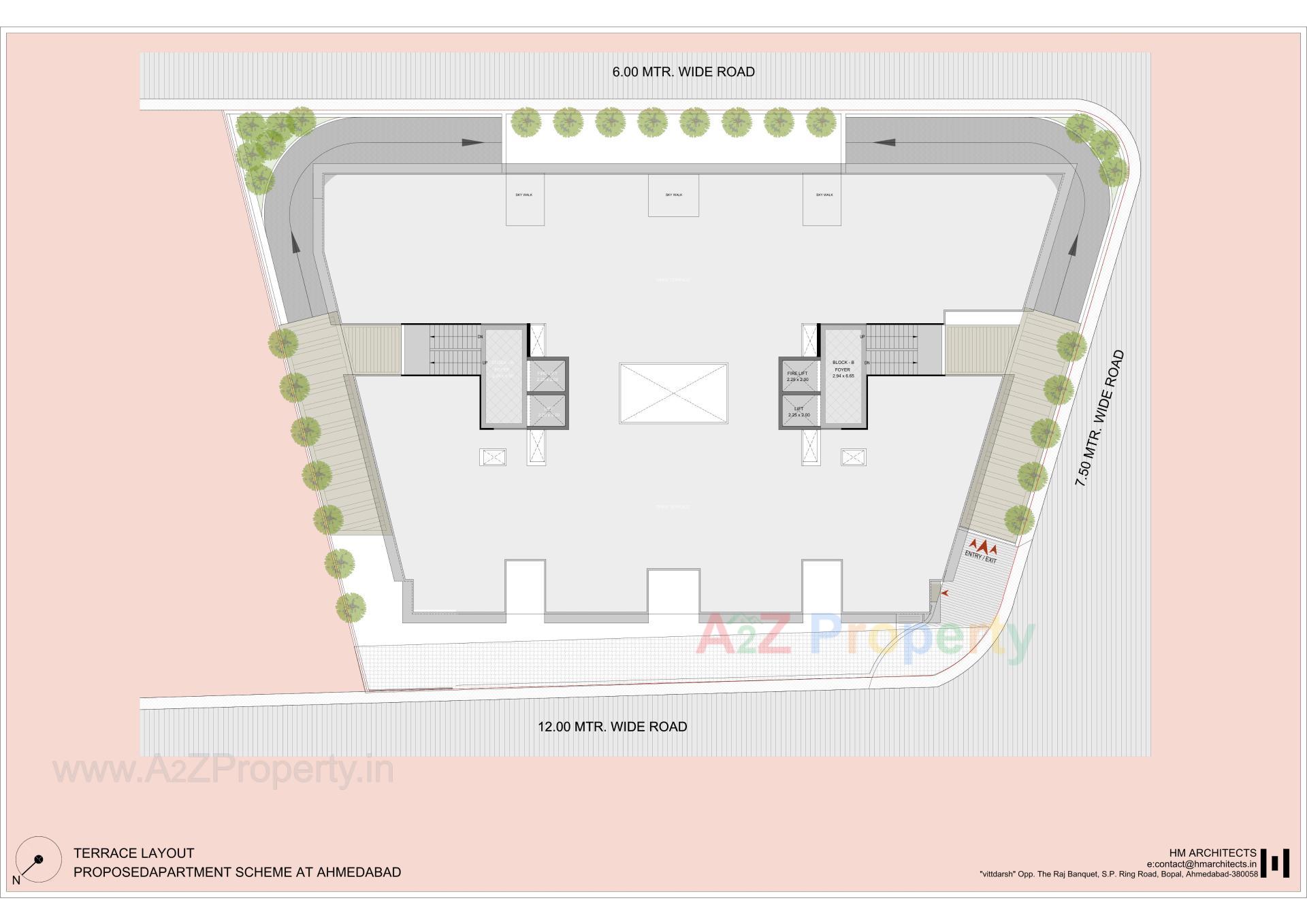 Layout of real estate project Komal Luxuria located at Paldi, Ahmedabad, Gujarat
