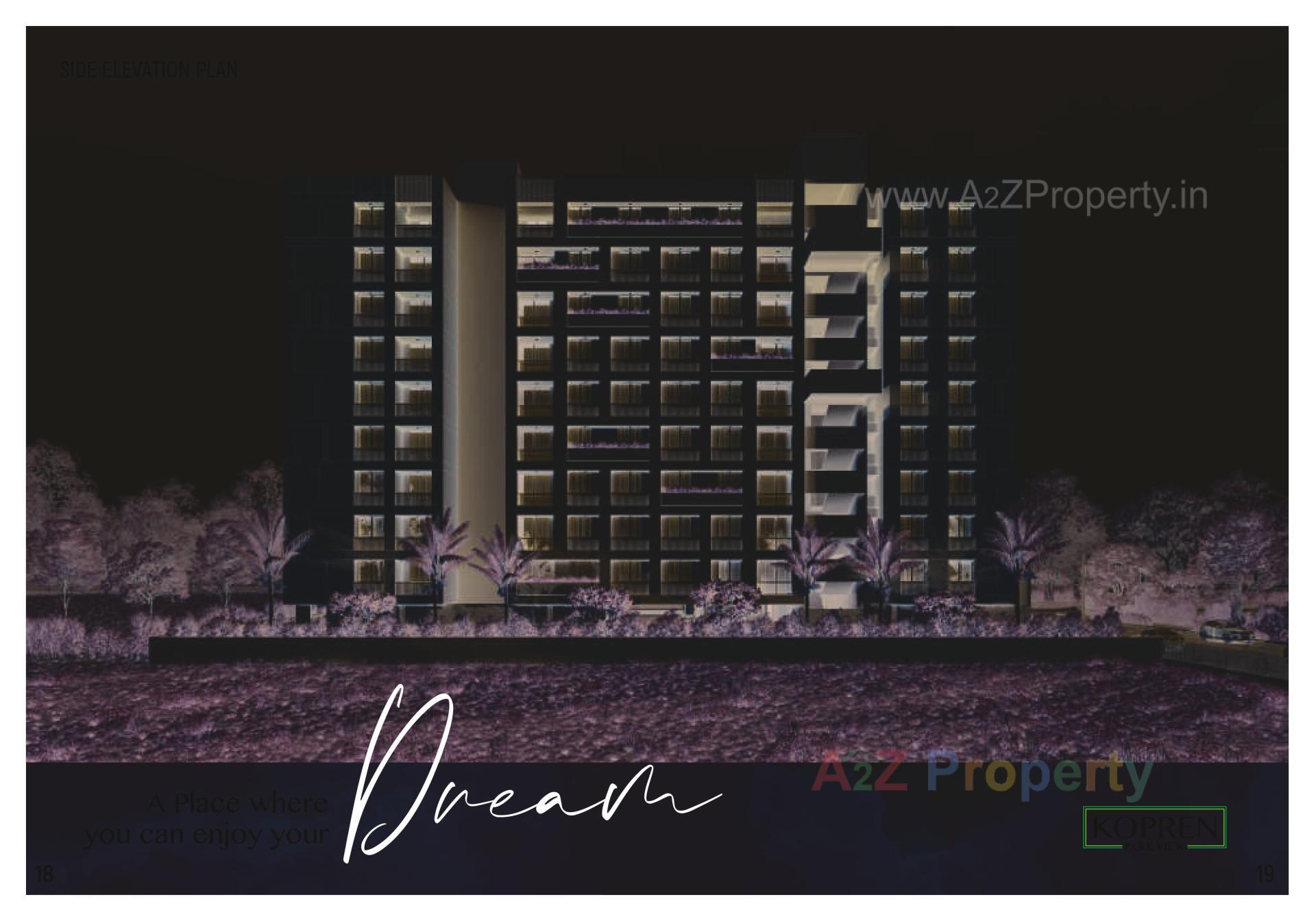 3D Elevation of real estate project Kopren Park View located at Oganaj, Ahmedabad, Gujarat